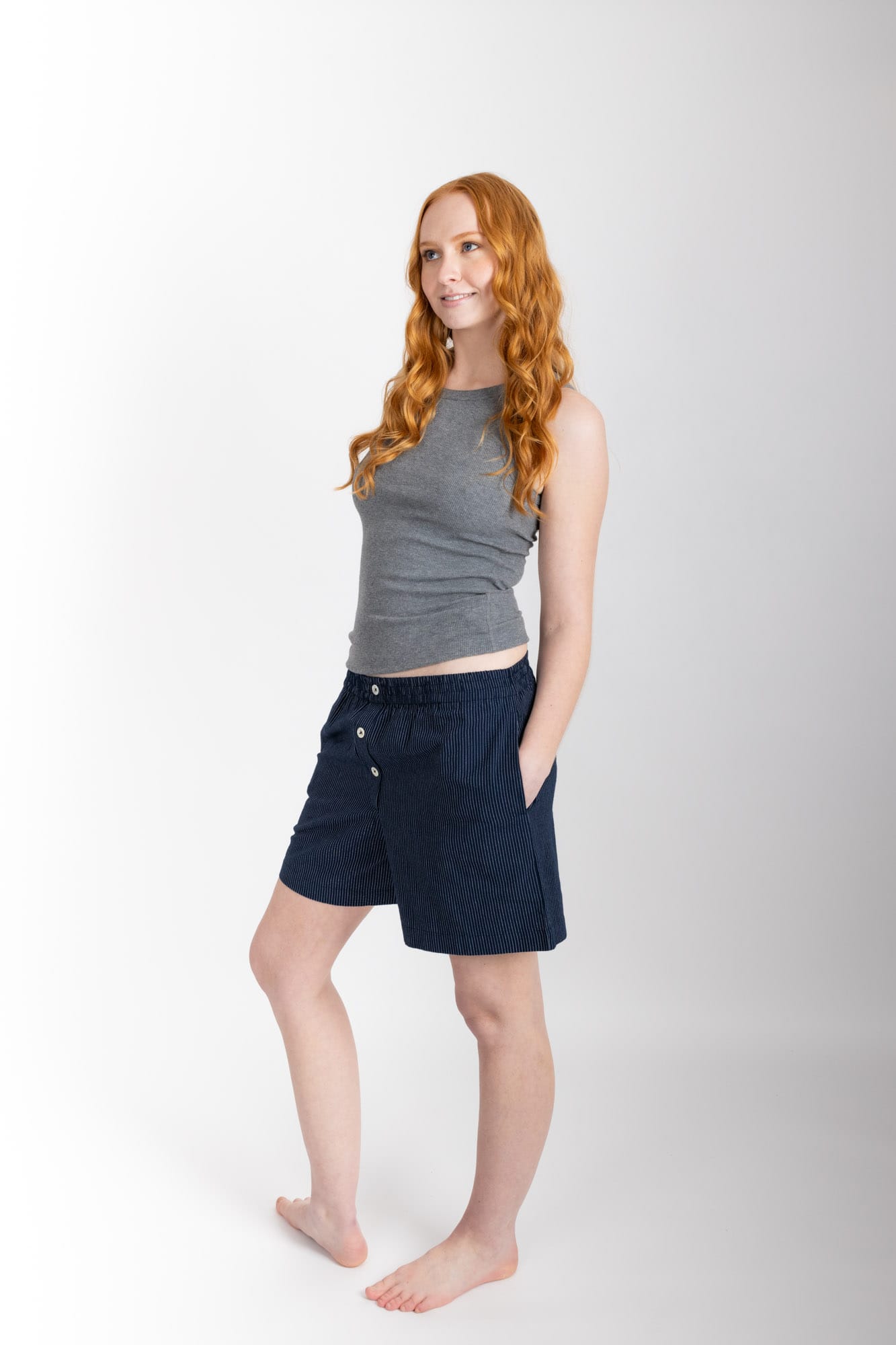 camilla boxer shorts navy pinstripe 2