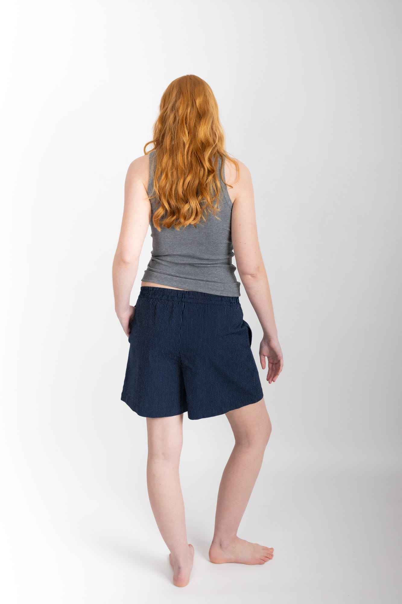 camilla boxer shorts navy pinstripe 3