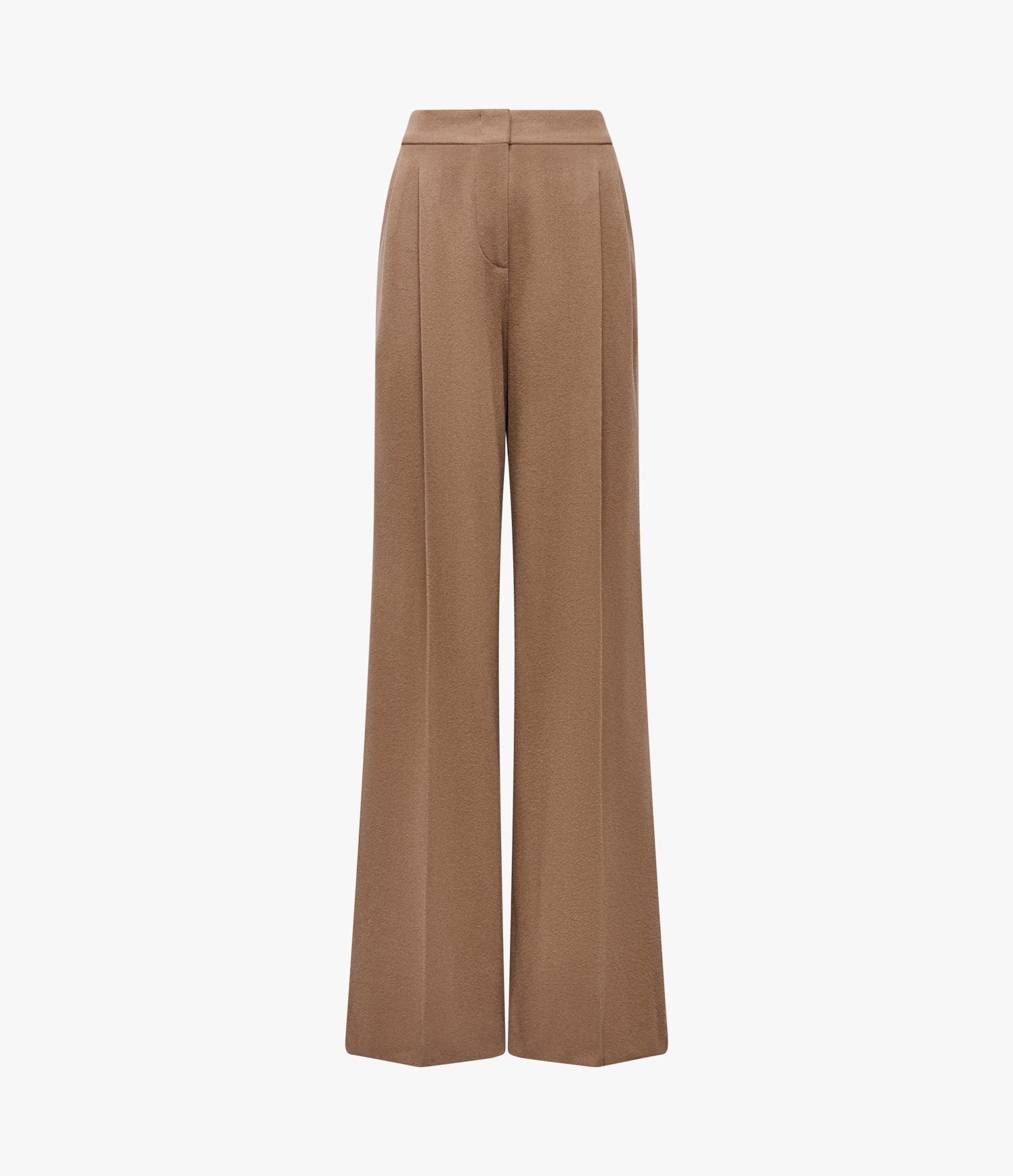 cashmere pleated trouser camel 1