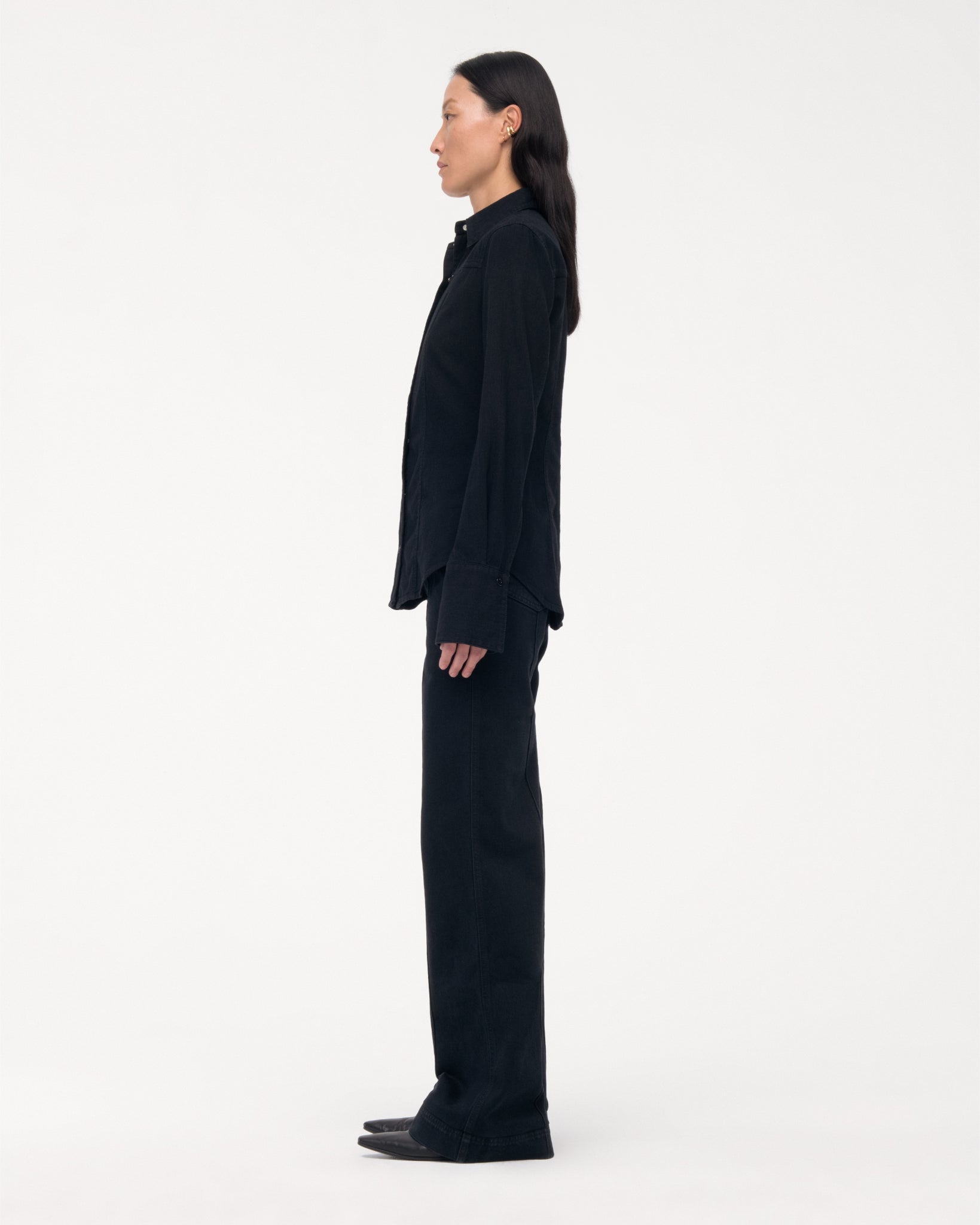 chambray shirt overdye black 3