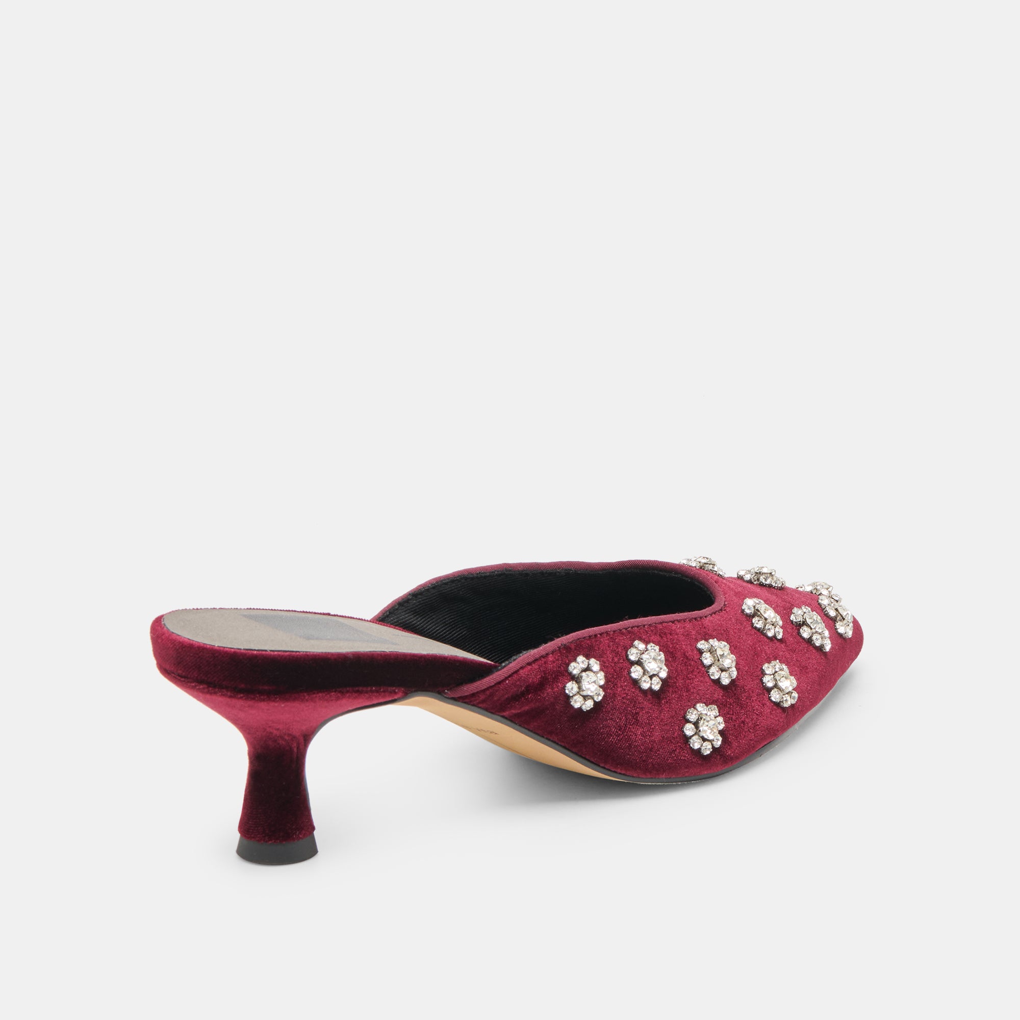clara heels bordeaux velvet 3