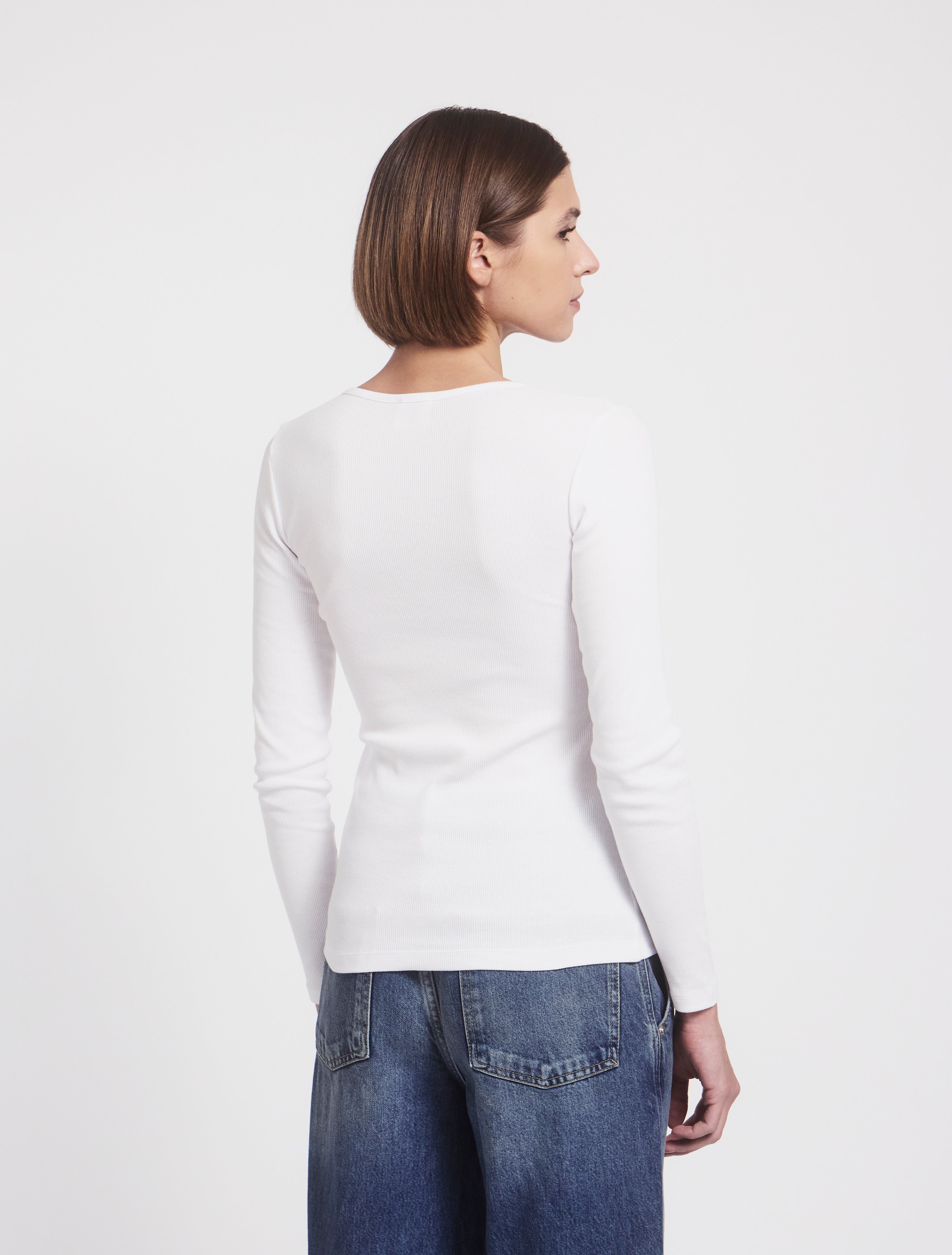 classic rib henley in white 3