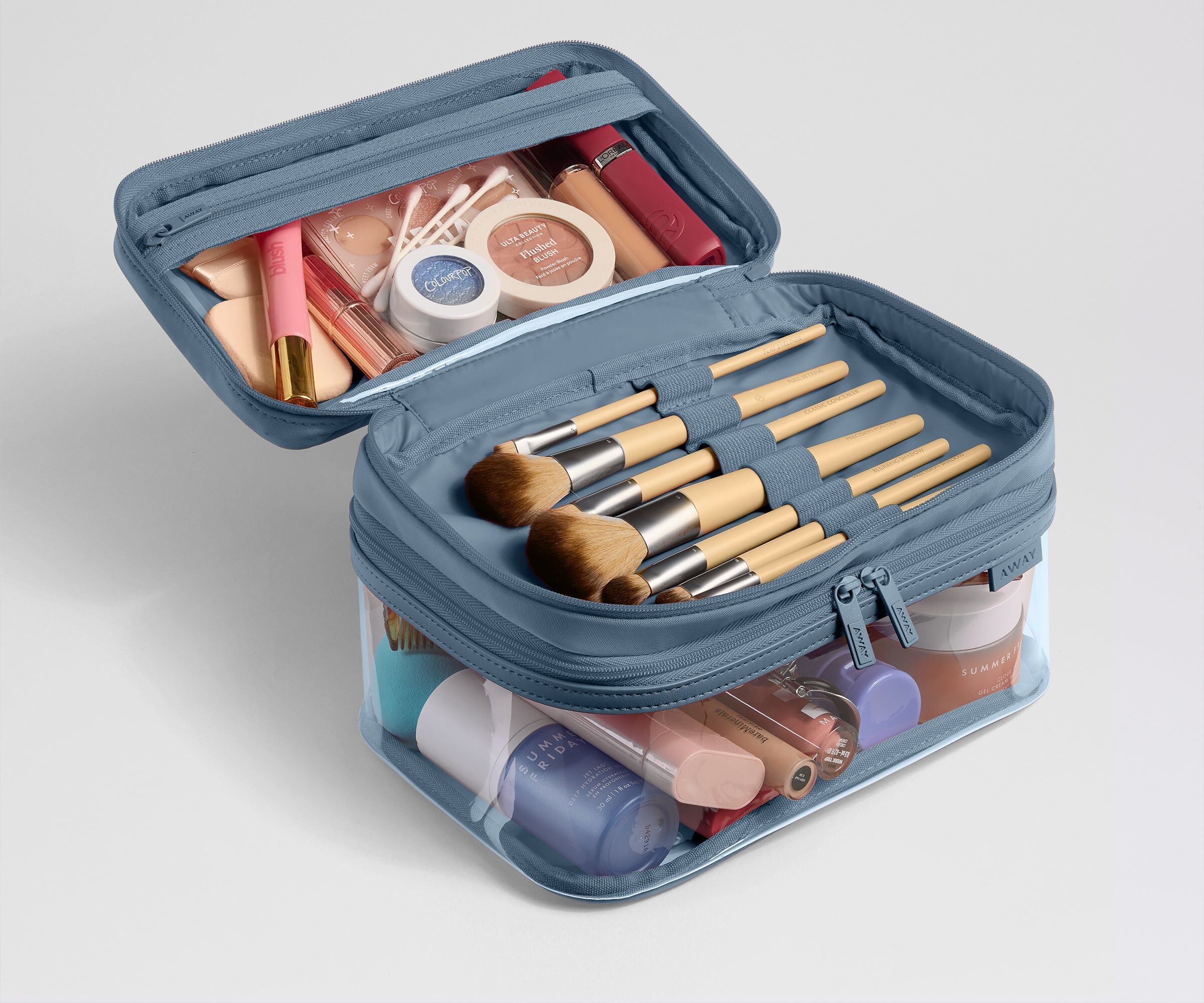 clear cosmetic case in coast blue 3