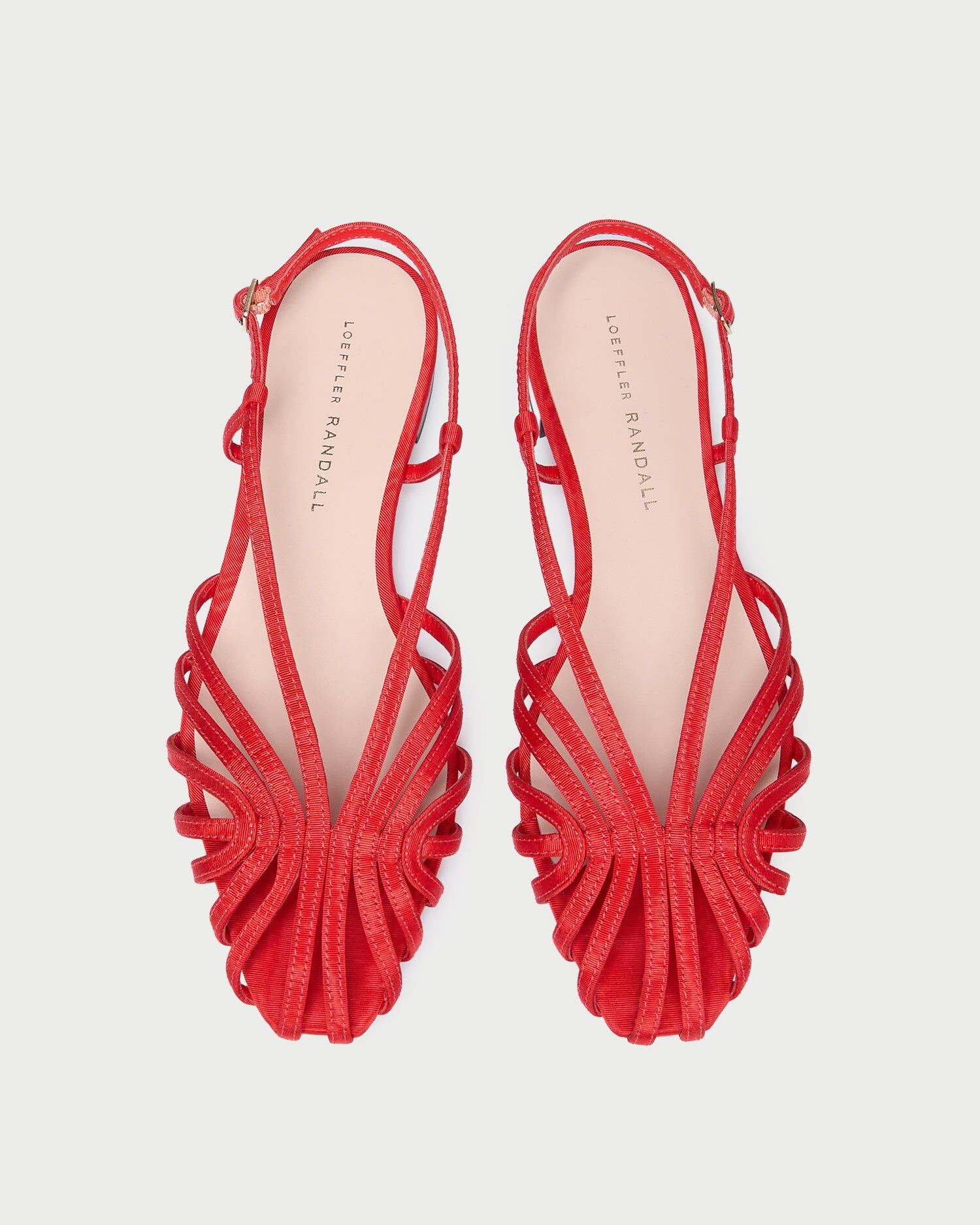 devon red moir slingback sandal 1