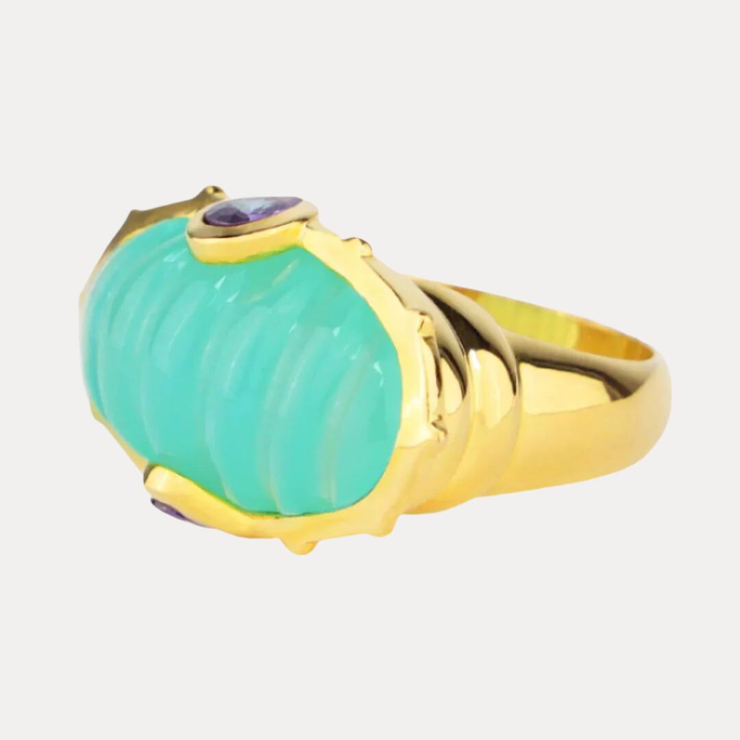 dome ring aqua chalcedony 1