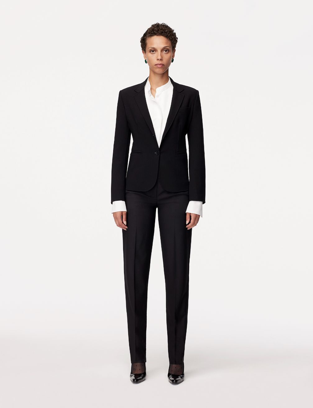 doppio cropped blazer black 1