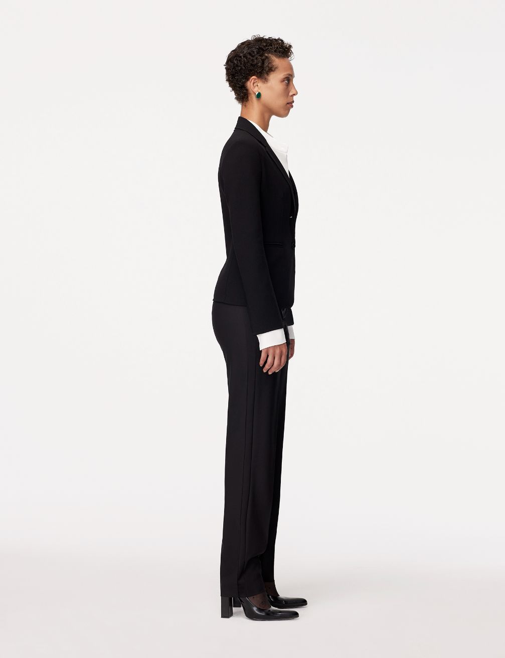 doppio cropped blazer black 3