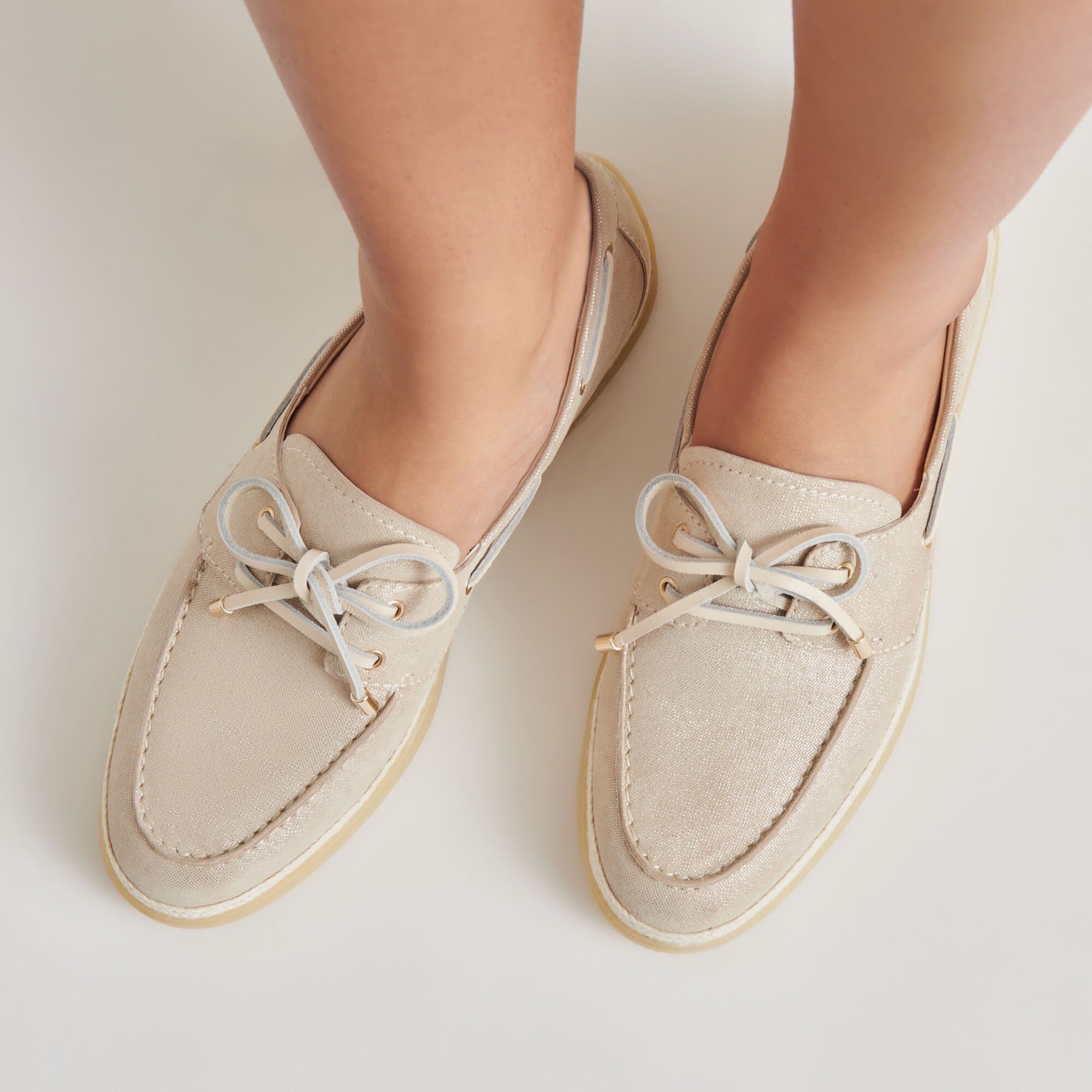 doris loafers taupe metallic woven 3