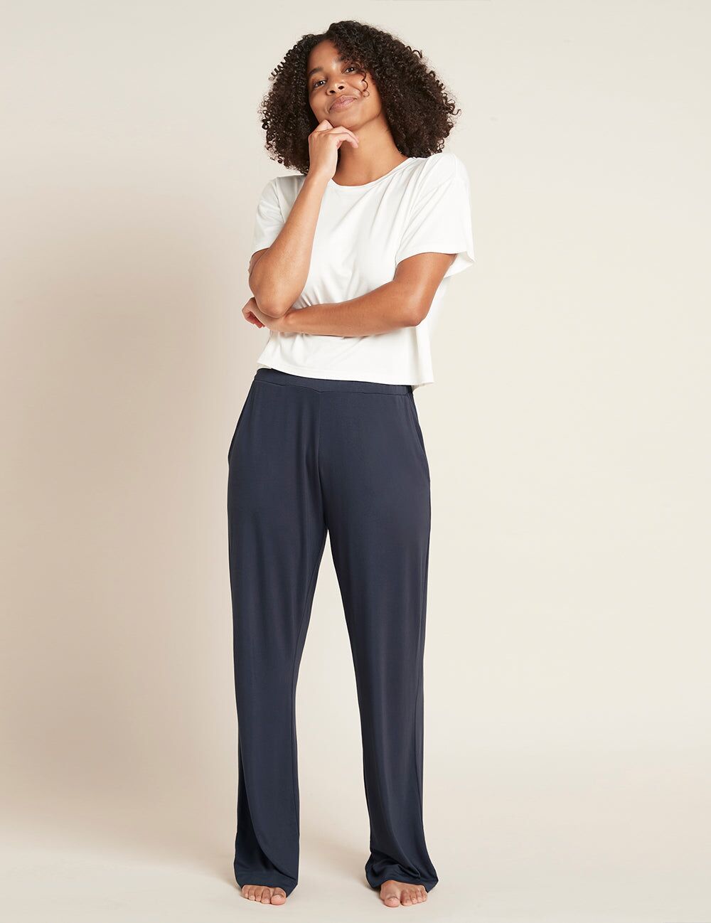 downtime crop tee natural white 1