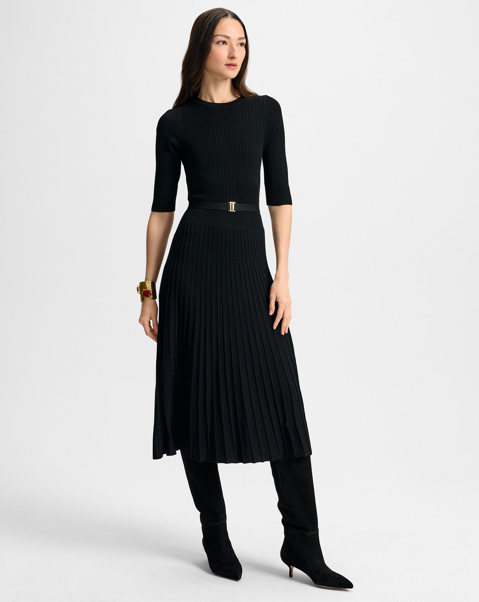 elthea belted midi dress 2