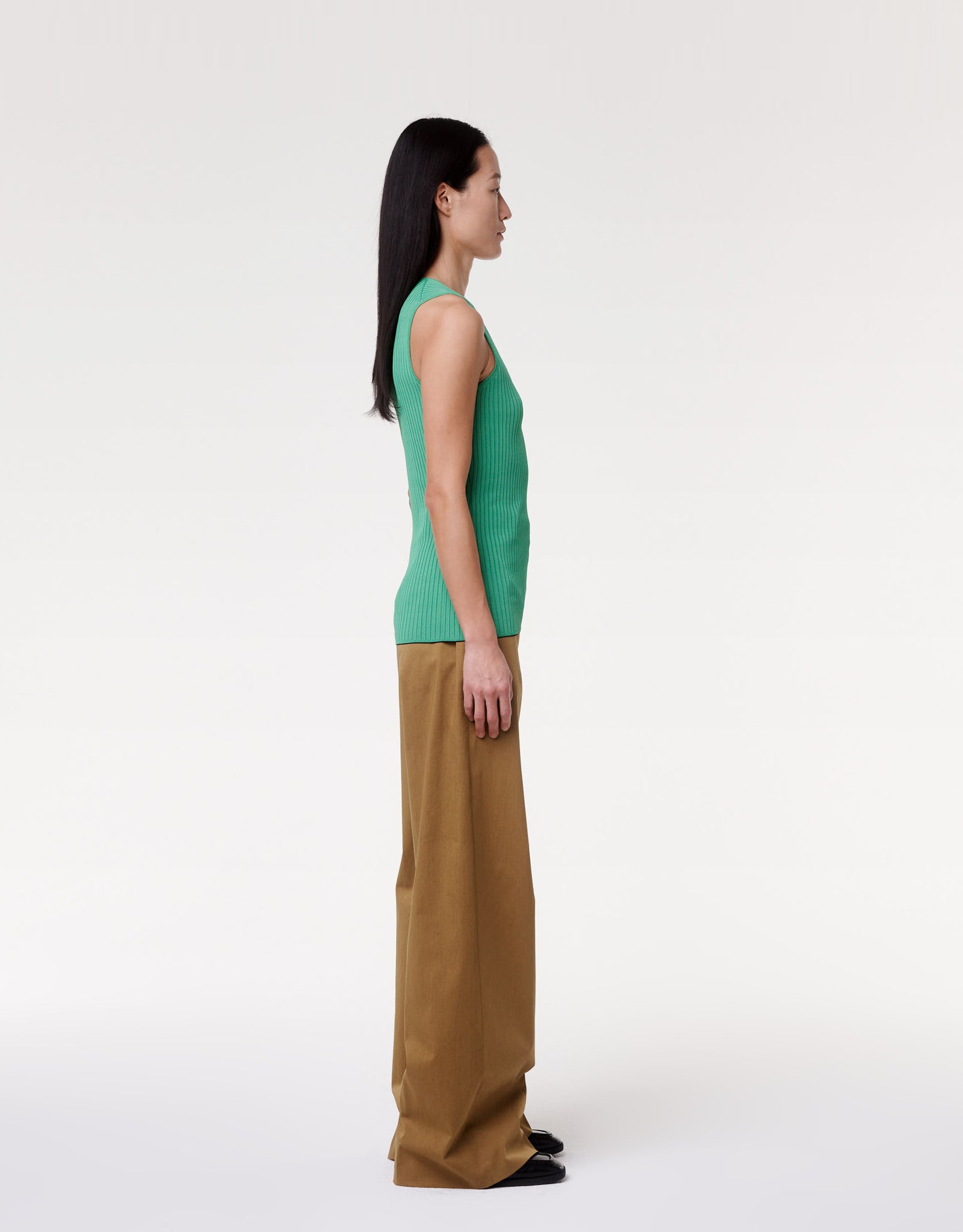 fitted tank knit kelly green 3