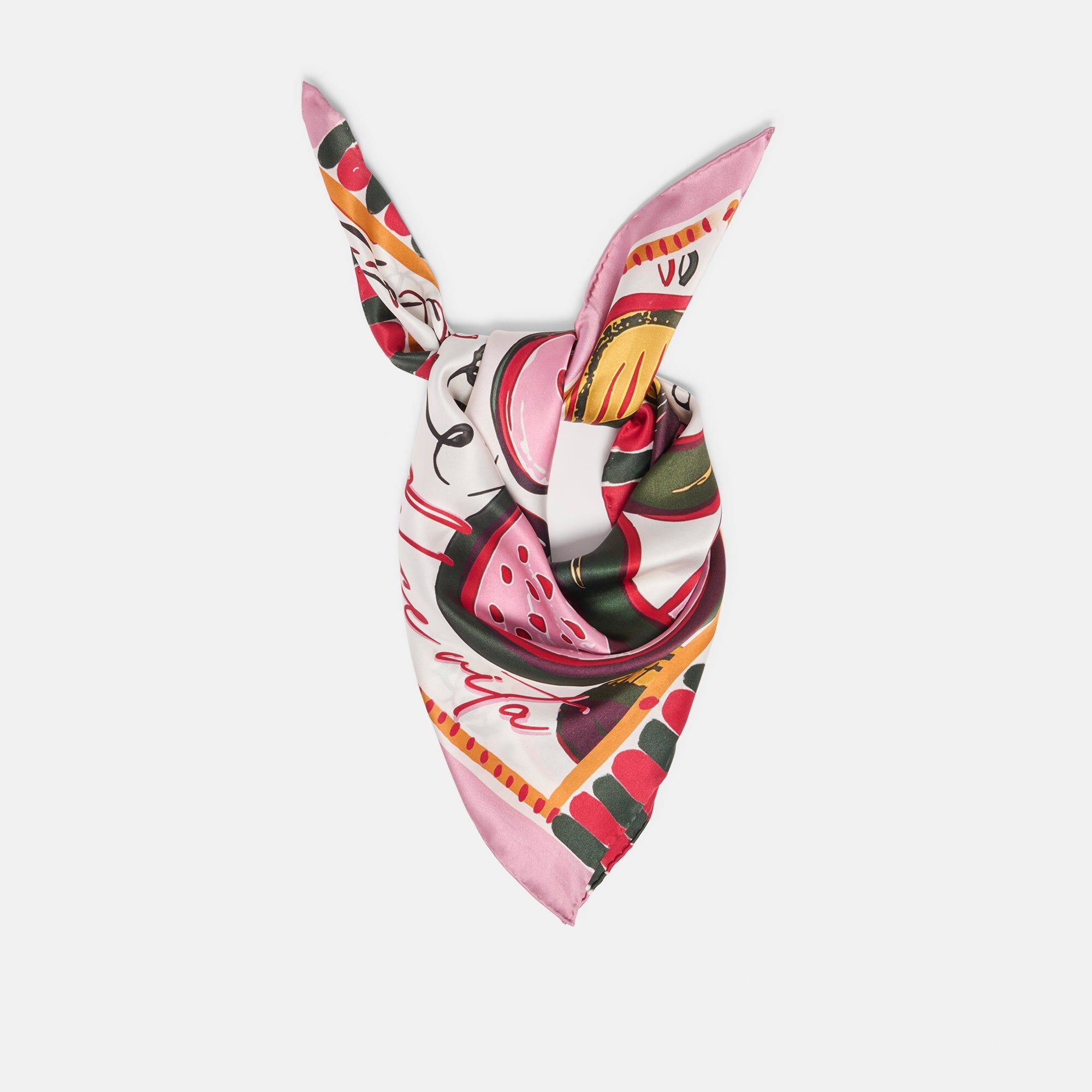fruit scarf pink multi 1