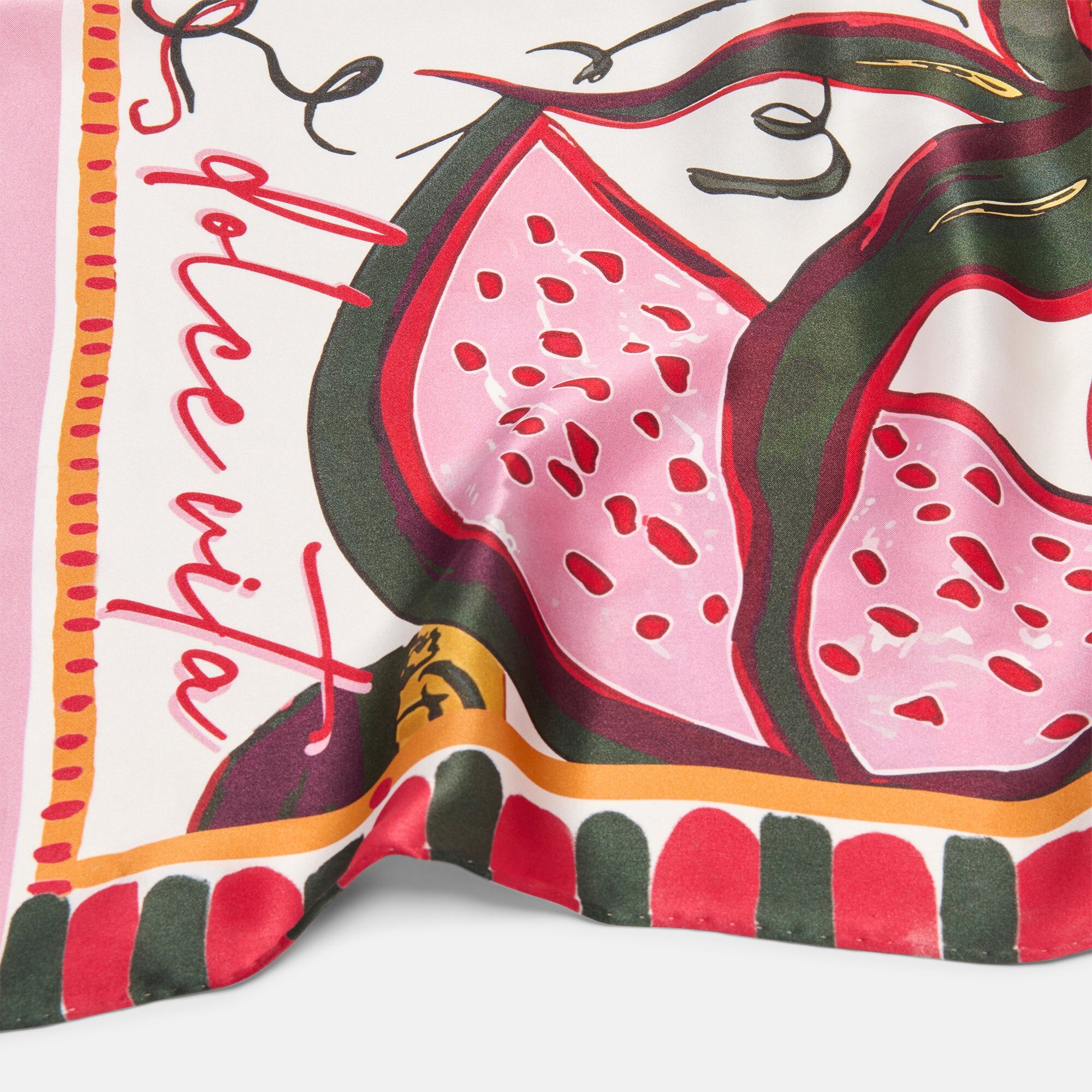fruit scarf pink multi 3