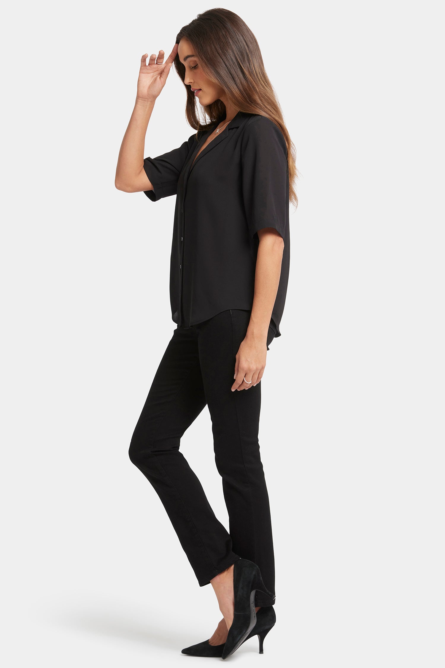 gabrielle short sleeved blouse black 3