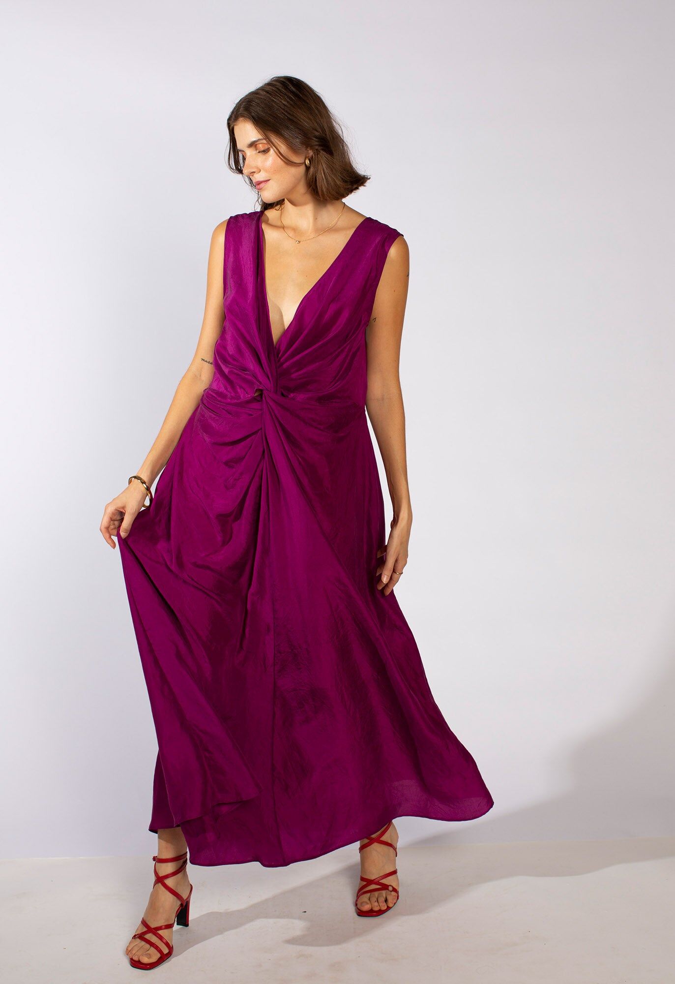 gillian dress in soft washed silk 2