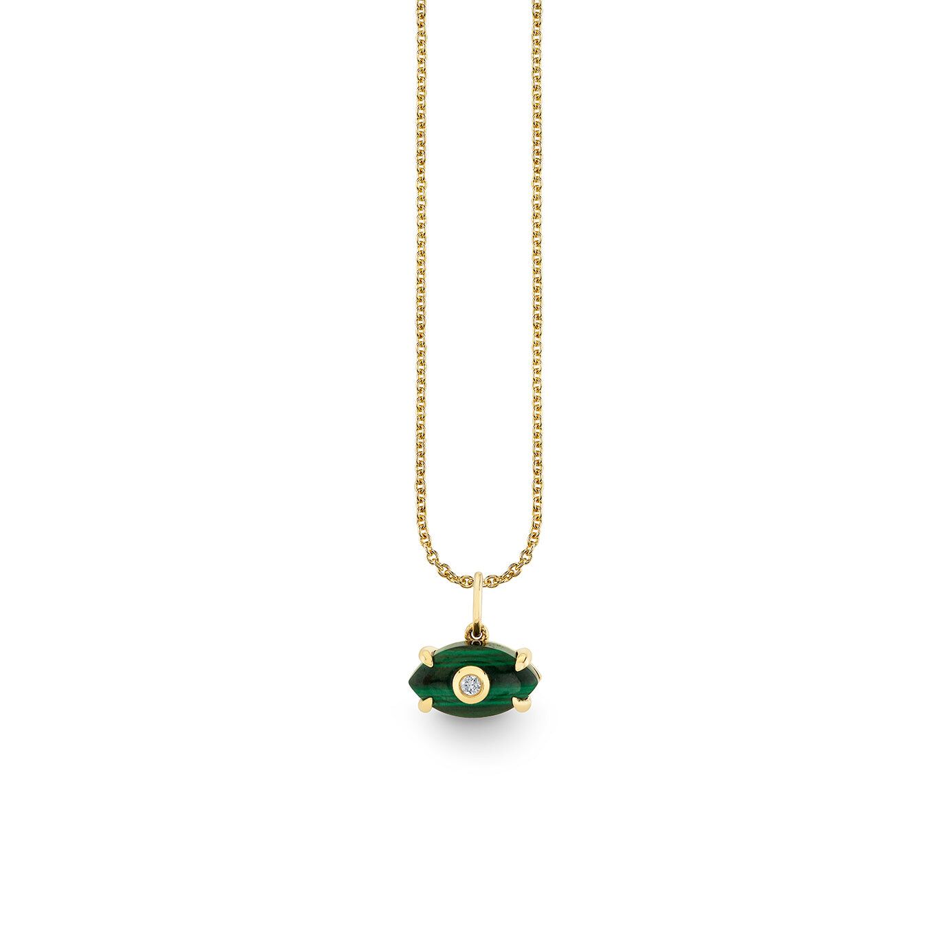 gold diamond medium carved stone bezel eye charm 1