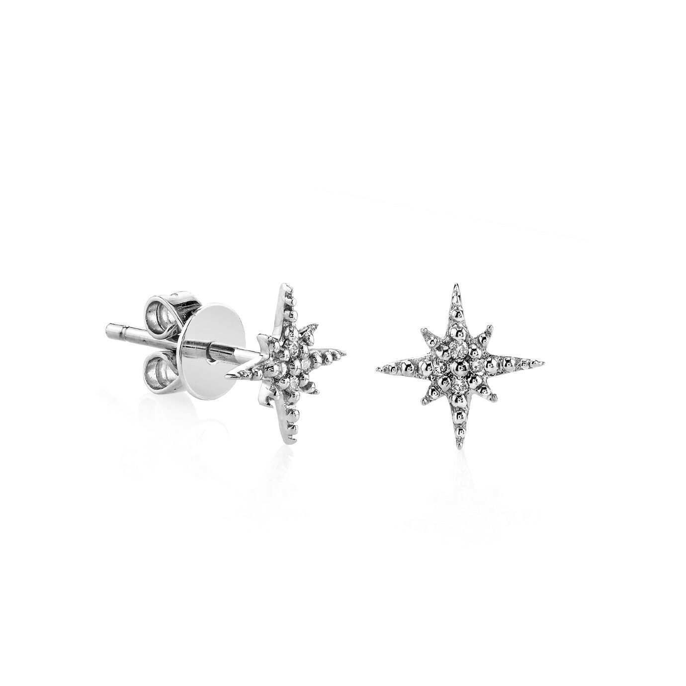 gold diamond mini starburst stud 3