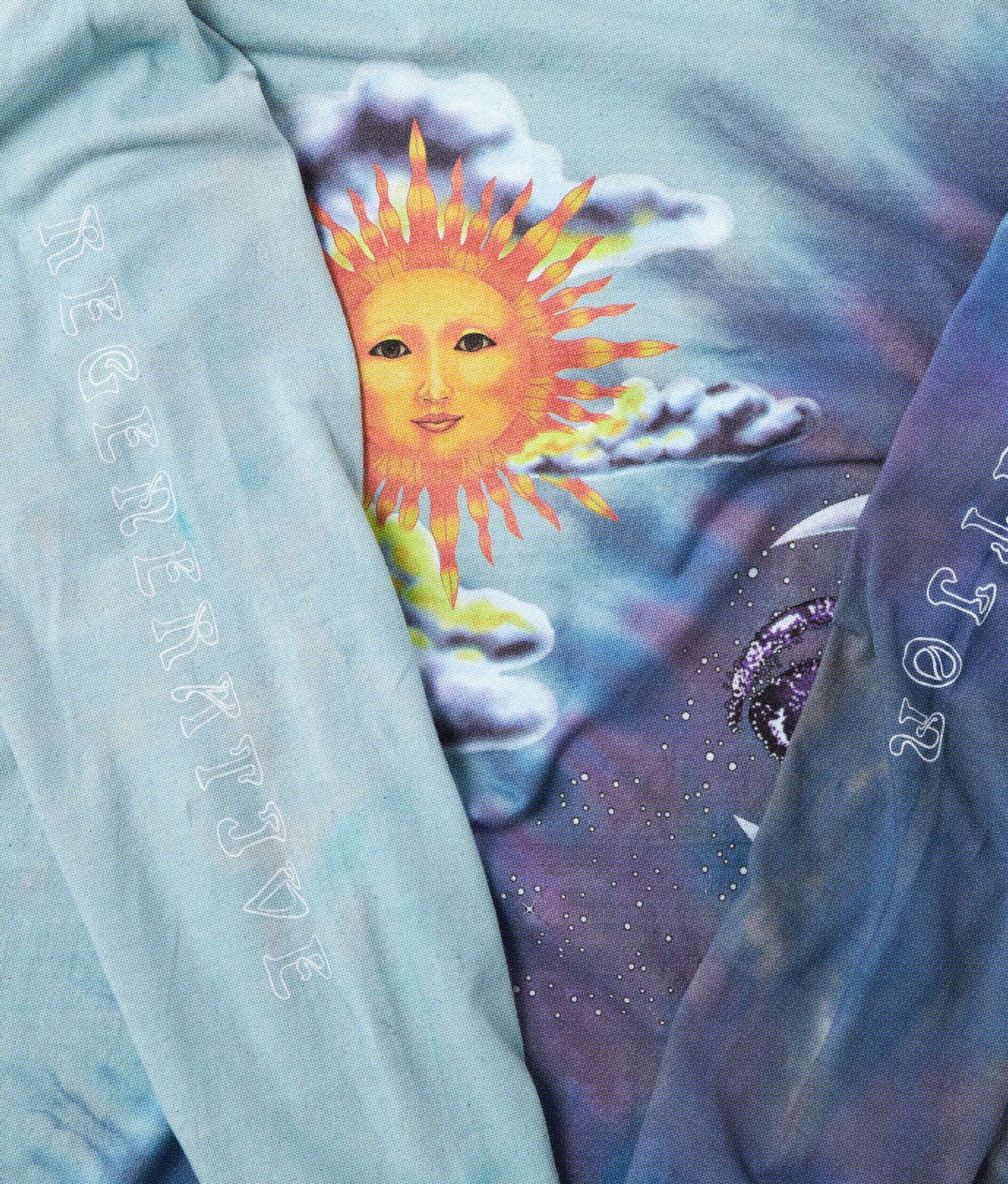 half moon half sun long sleeve tee blue tie dye 3