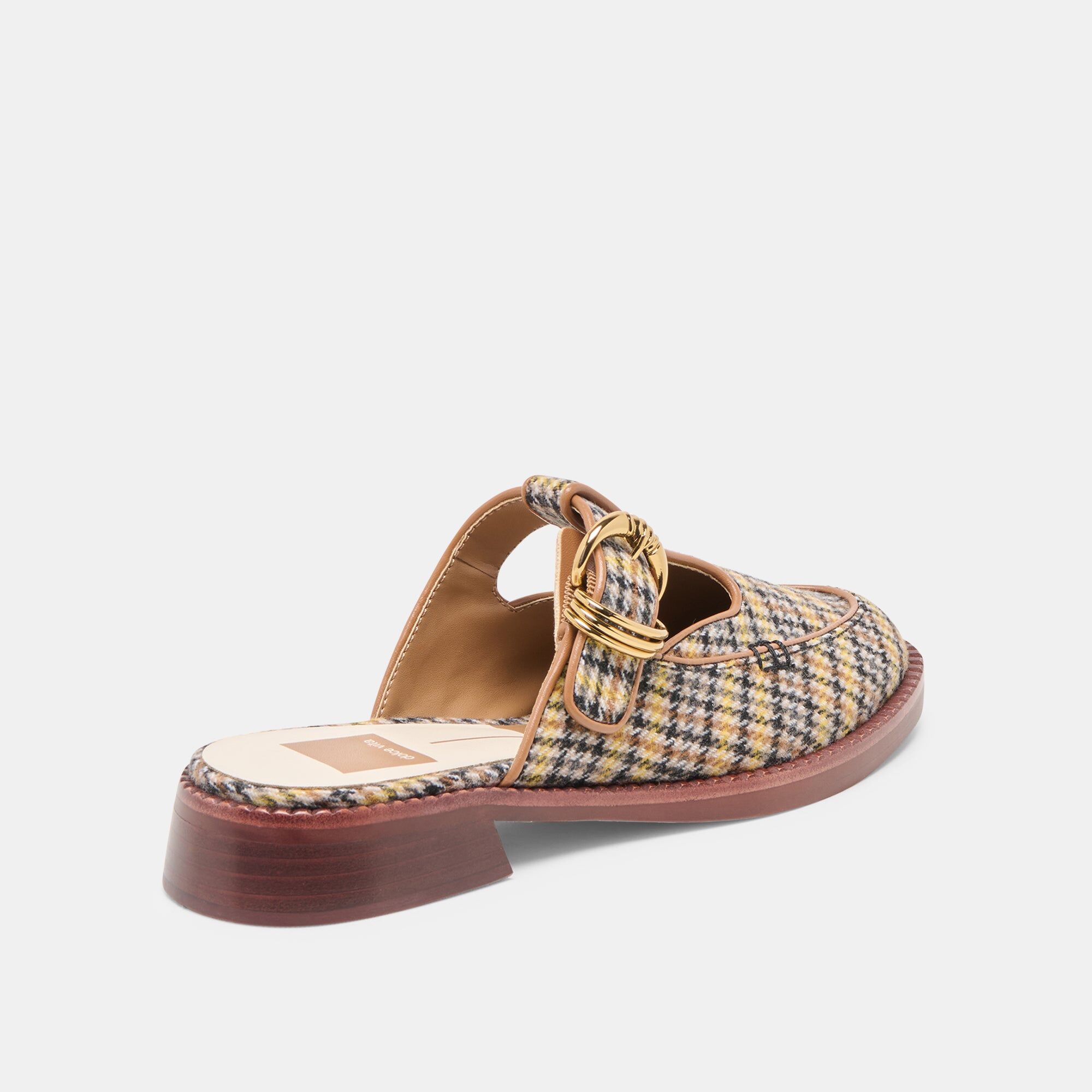 harlah flats yellow plaid tweed 3