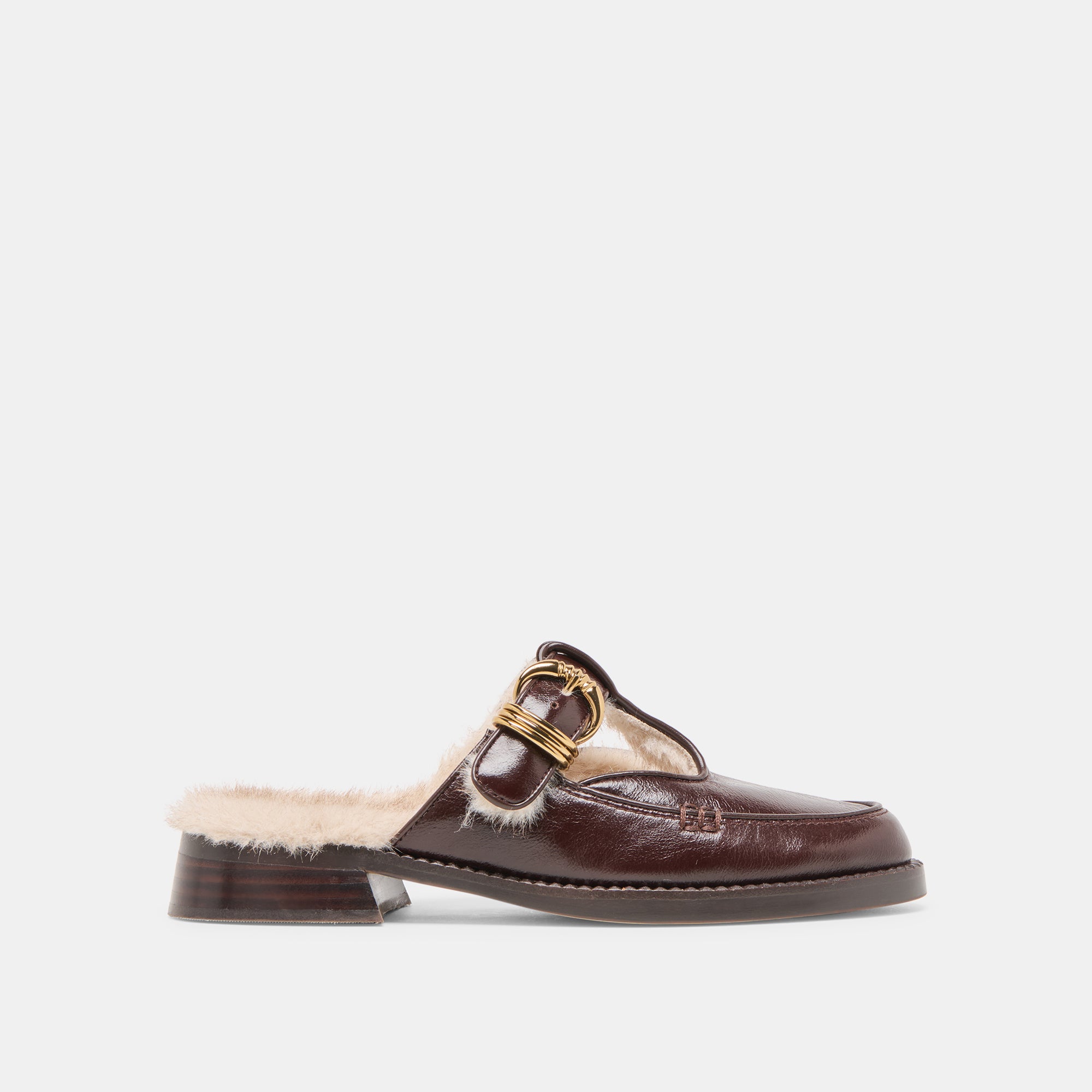 harlah plush flats chocolate leather 1