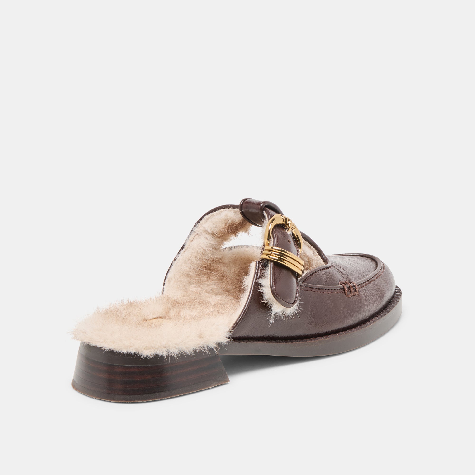 harlah plush flats chocolate leather 3