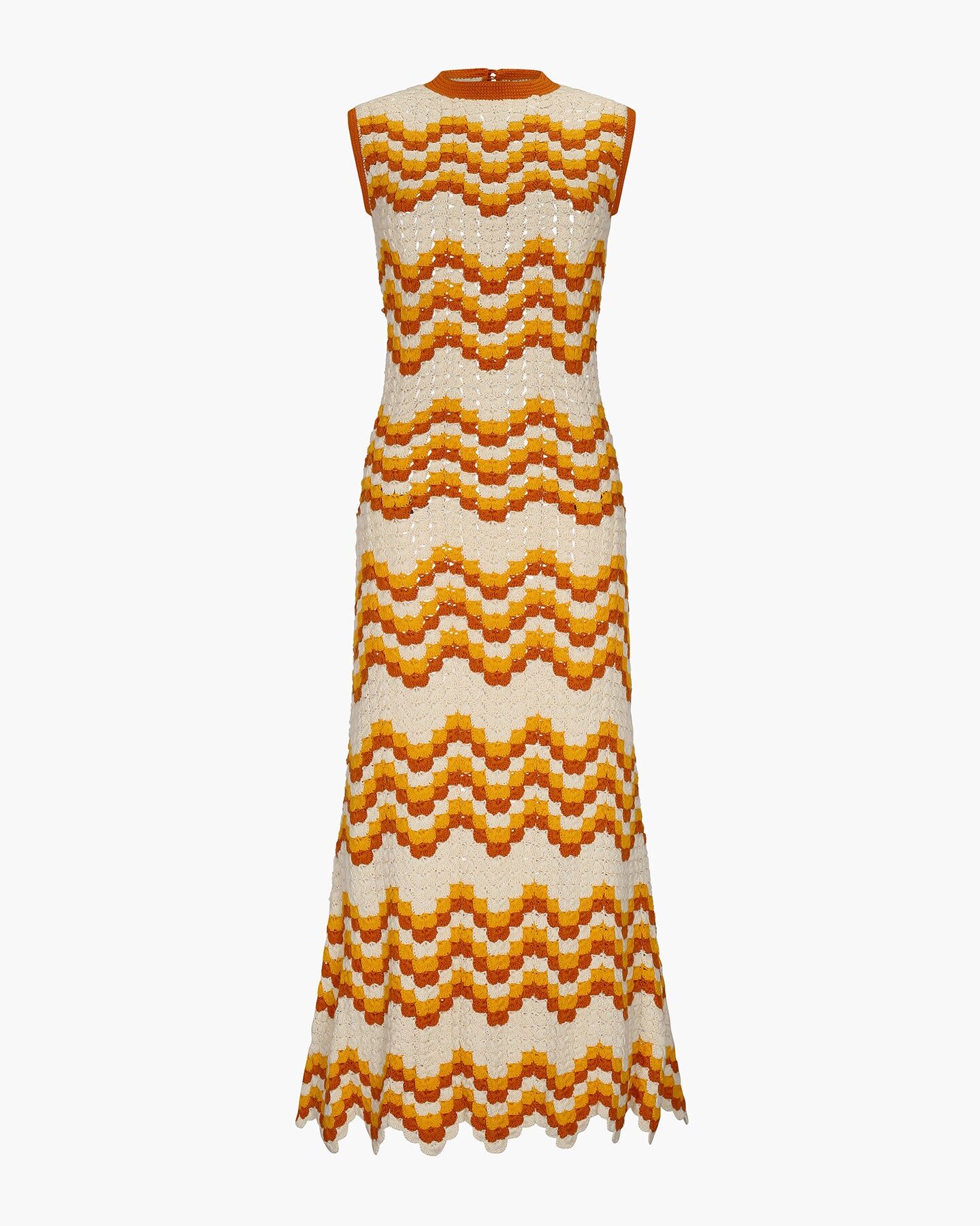 huayna crochet maxi dress yellow orange pre order 1