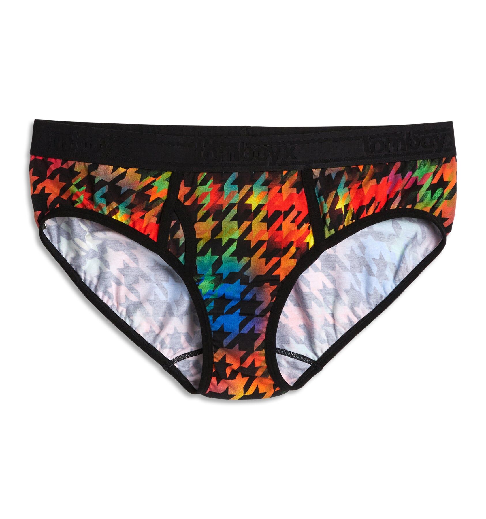 iconic briefs rainbow houndstooth 1