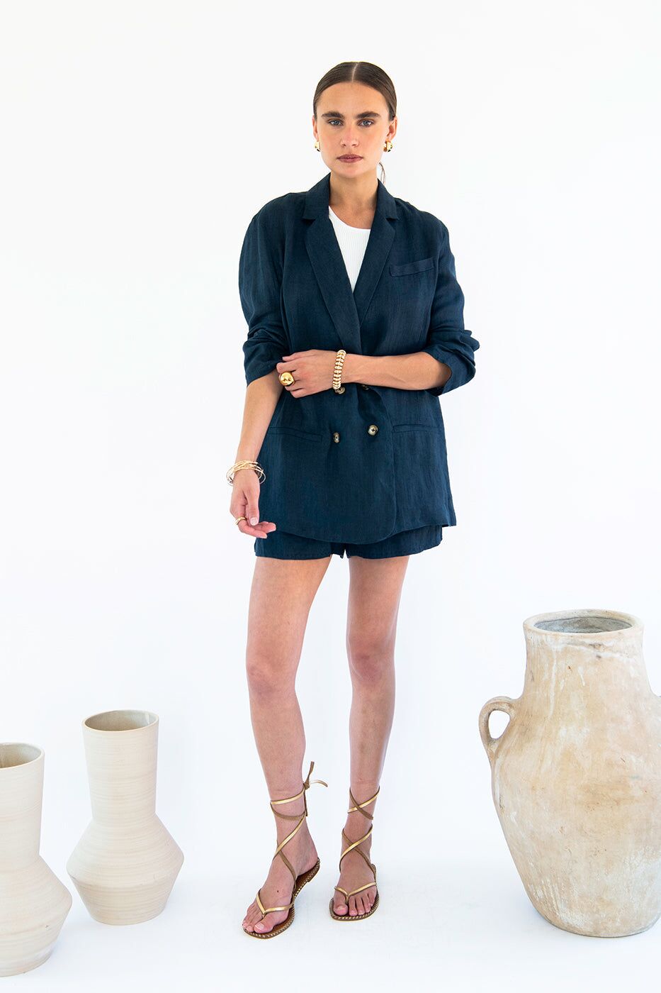 jane double breasted jacket linen 1