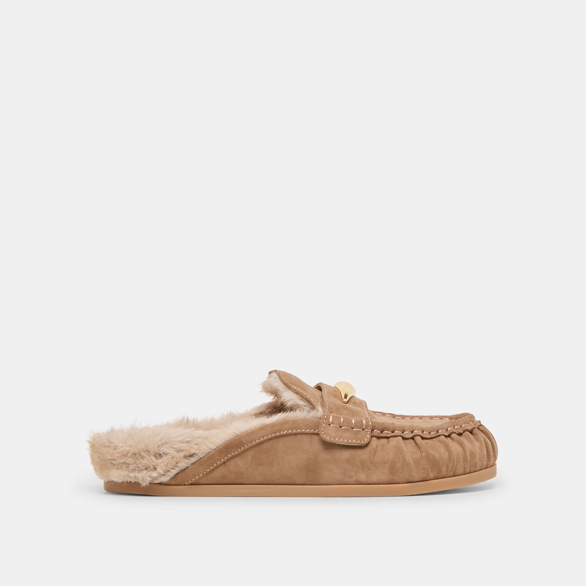 jodero plush flats mushroom suede 1