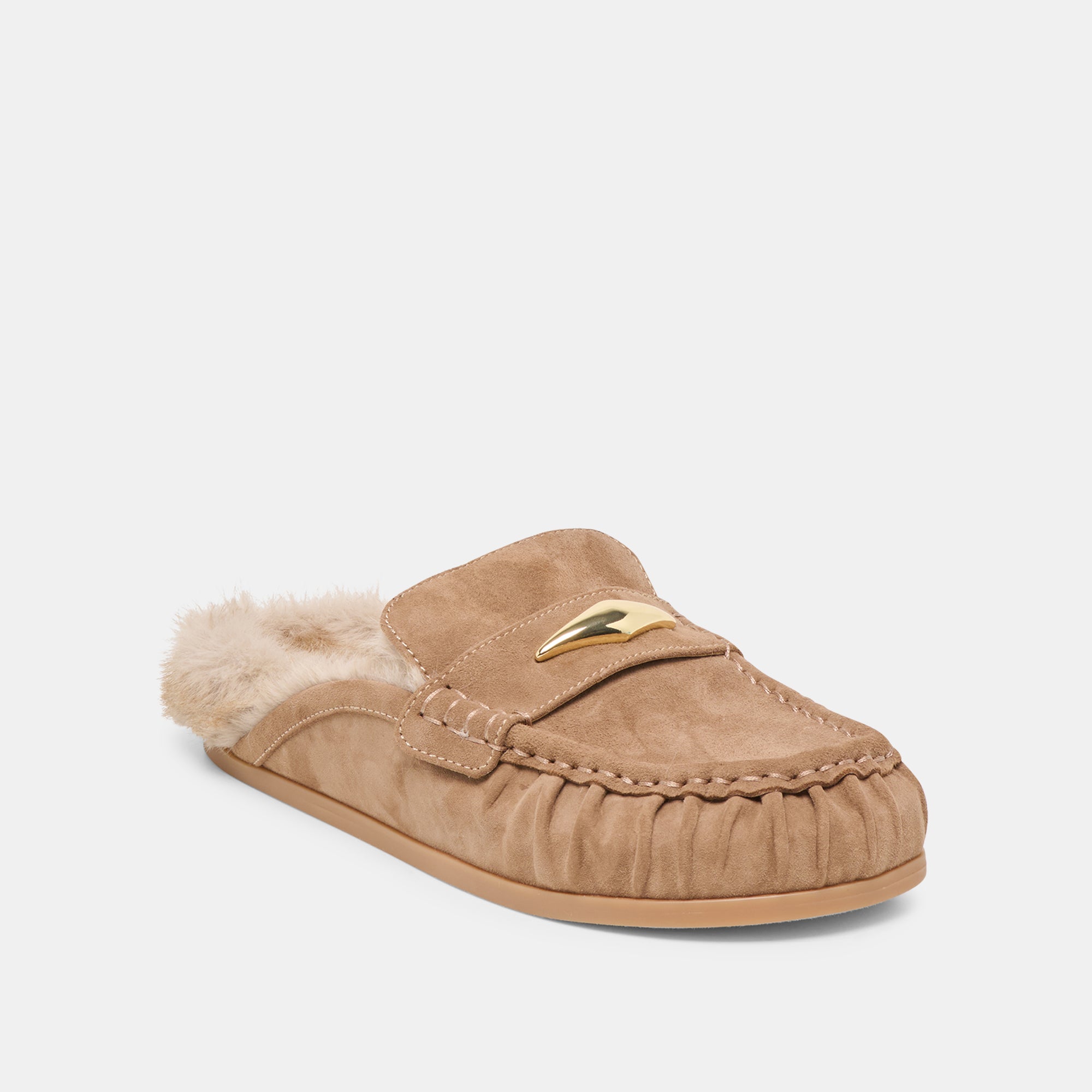 jodero plush flats mushroom suede 2