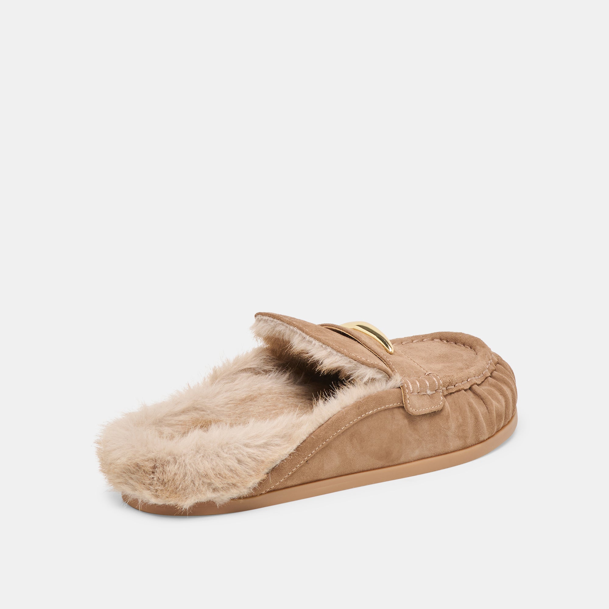 jodero plush flats mushroom suede 3