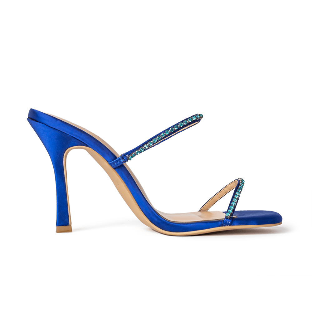julia blue satin crystal mules 2