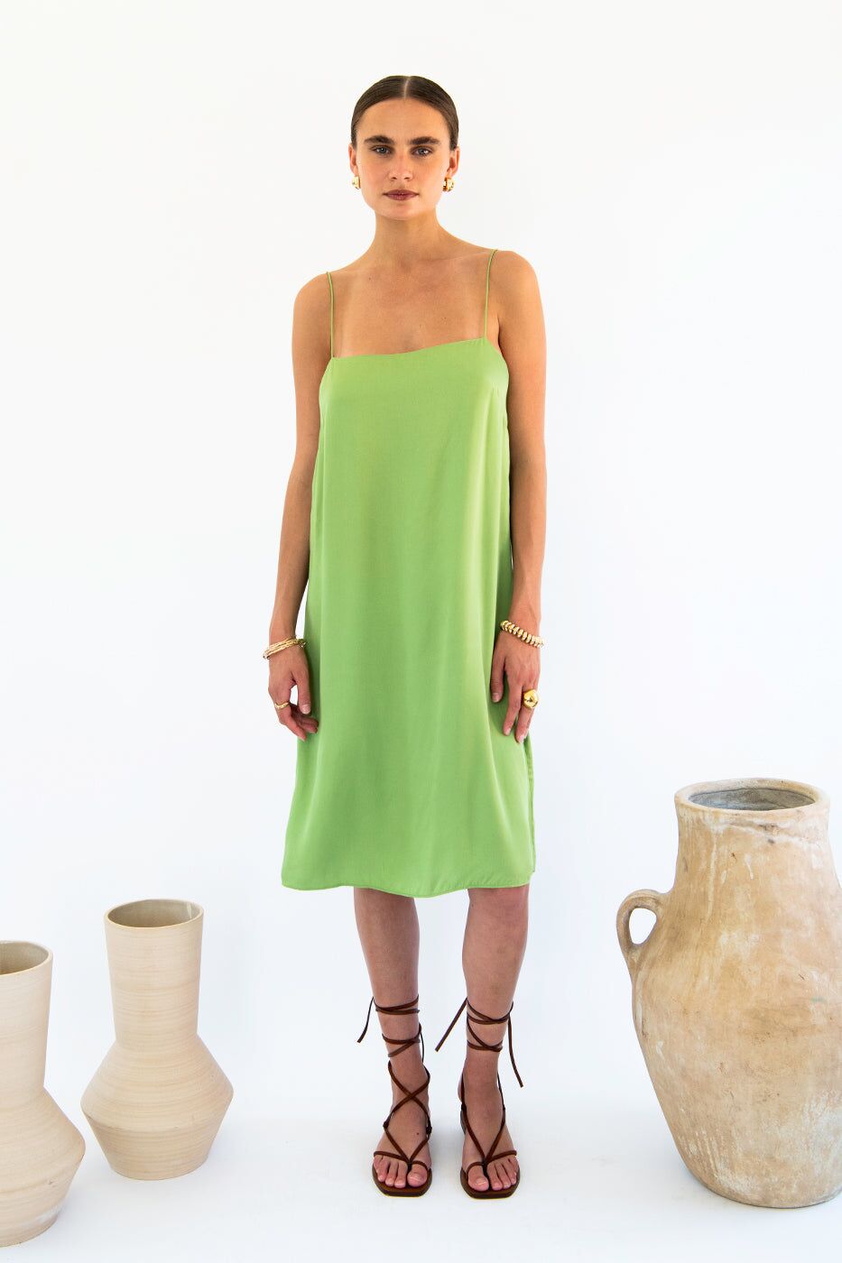 julianne boxy slip dress satin tencel 1