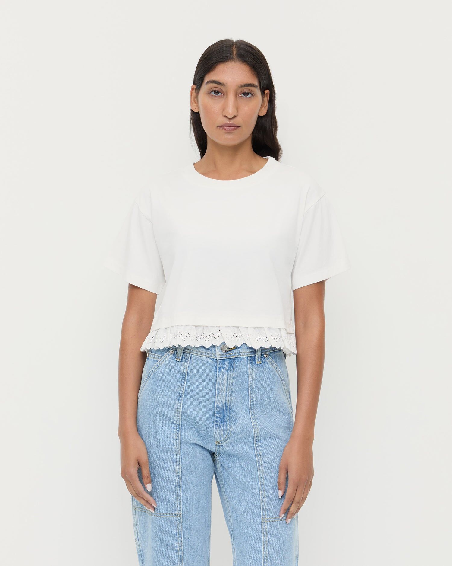 junie lace trim tee 1