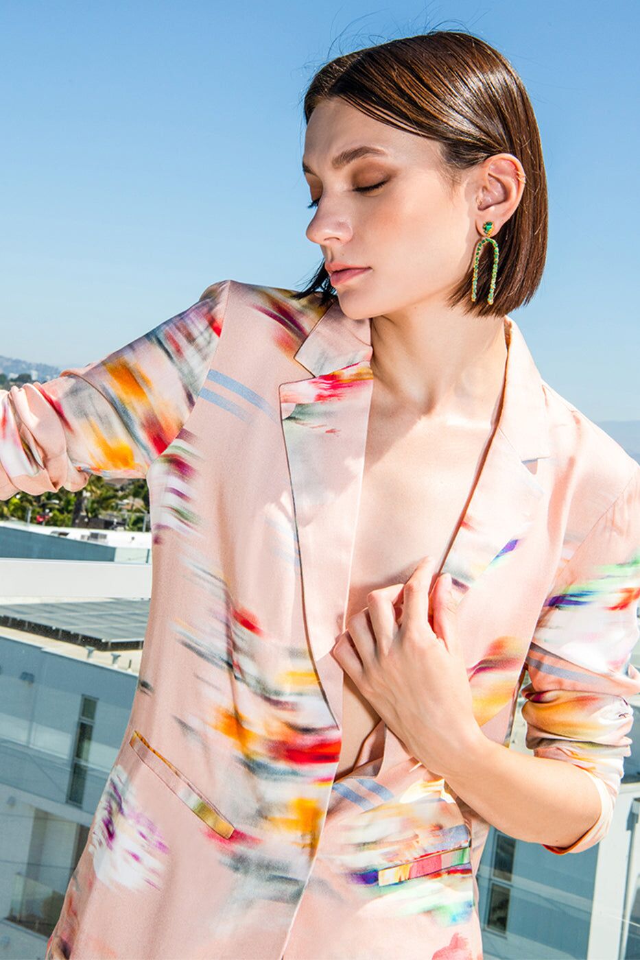 karlie jacket flower blur print 1