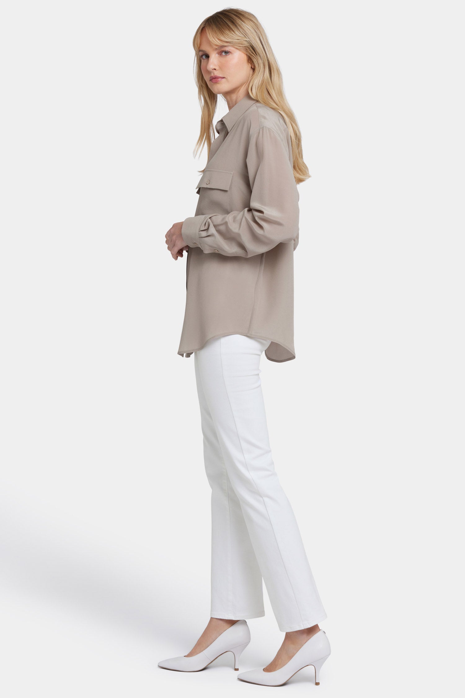 lauren silk blouse saddlewood 3