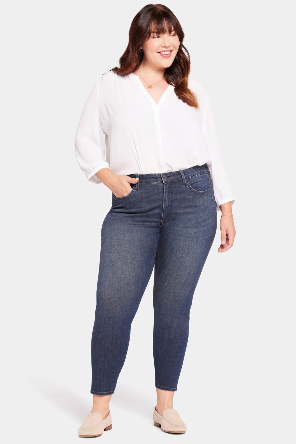 le silhouette ami skinny jeans in petite plus size precious 1