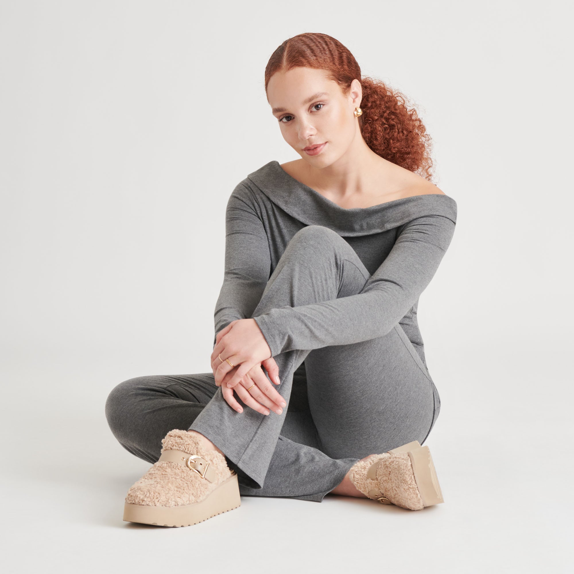 lelani plush flats natural plush 2