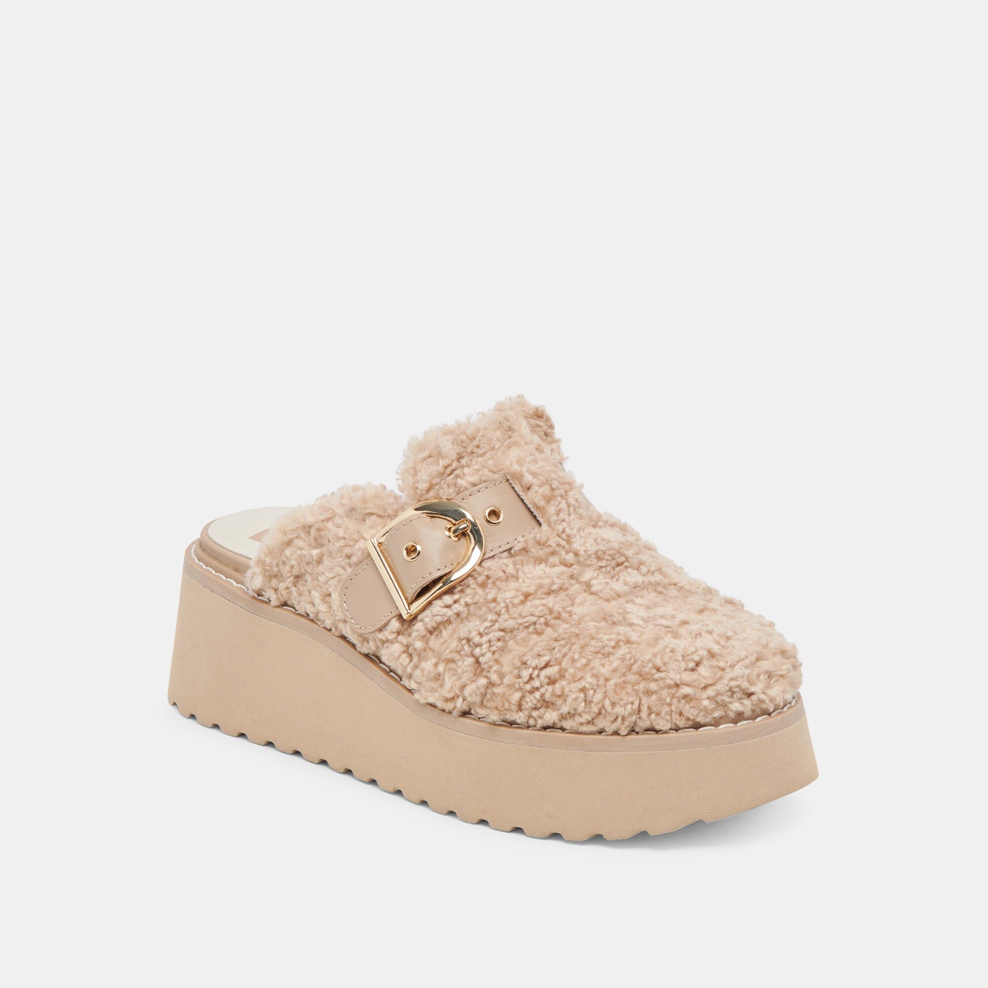 lelani plush flats natural plush 3