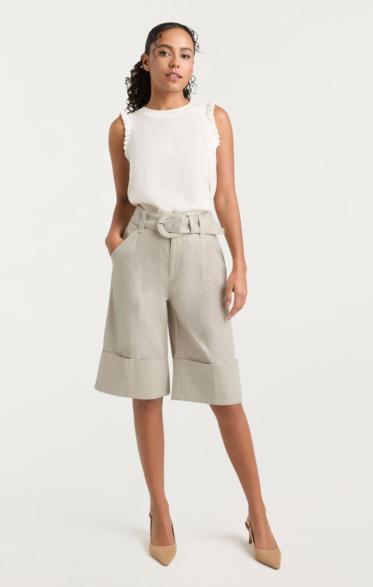 lurex linen vassi short 2