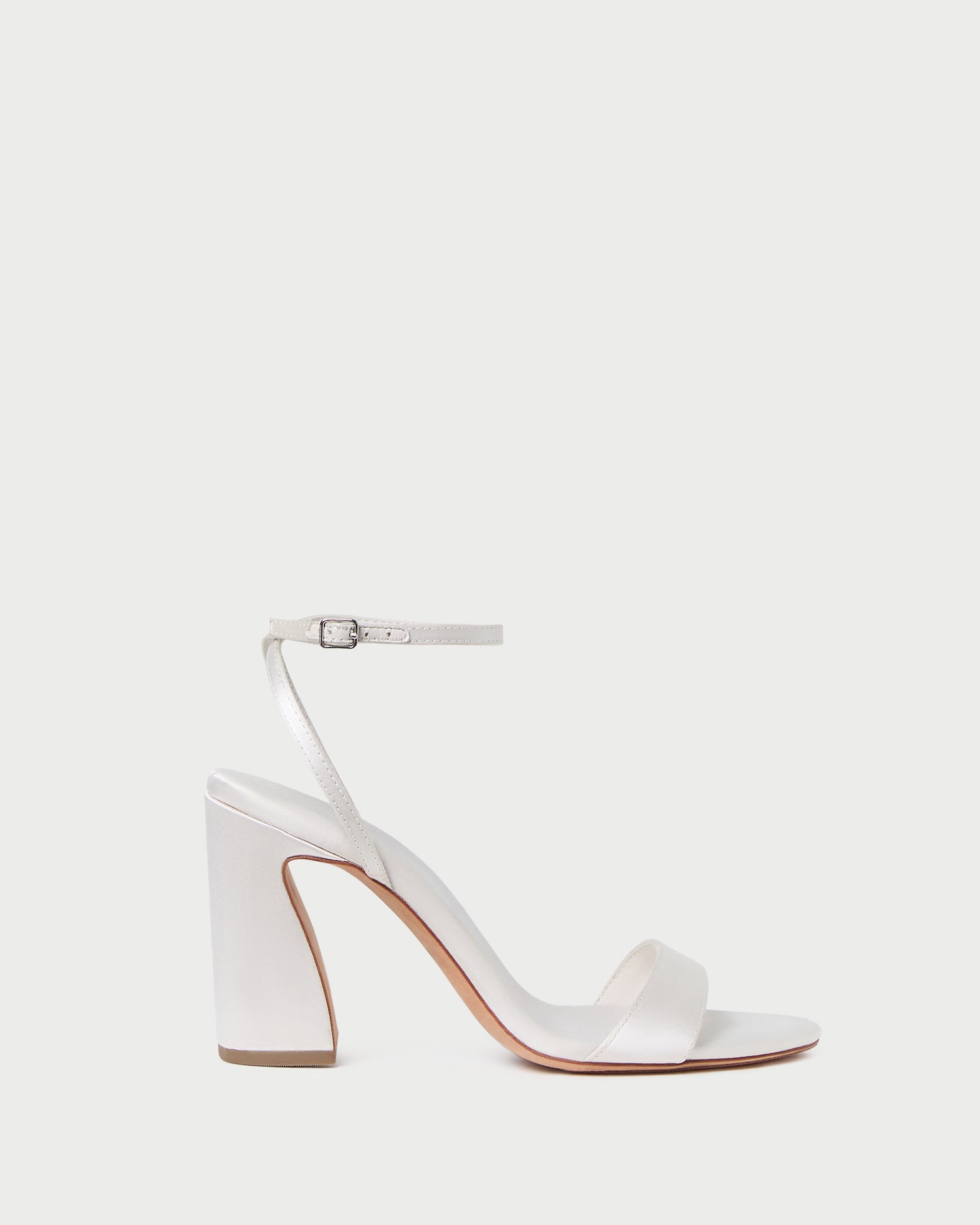 malia cream curved heel sandal 1
