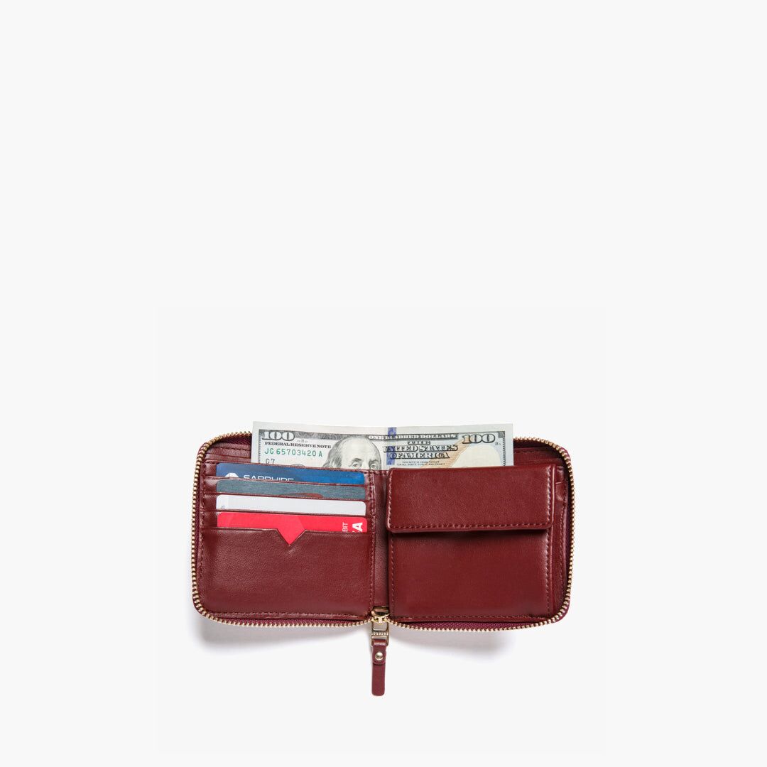 mallorca small wallet cactus leather burgundy gold camel 1