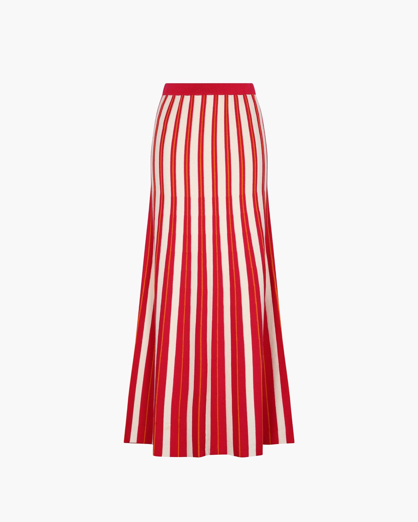 manglar maxi skirt ivory fuchsia 1