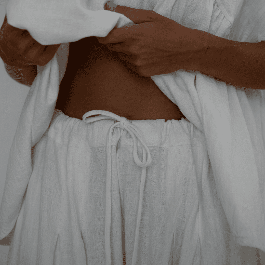 marlo pleat white ramie pant 2