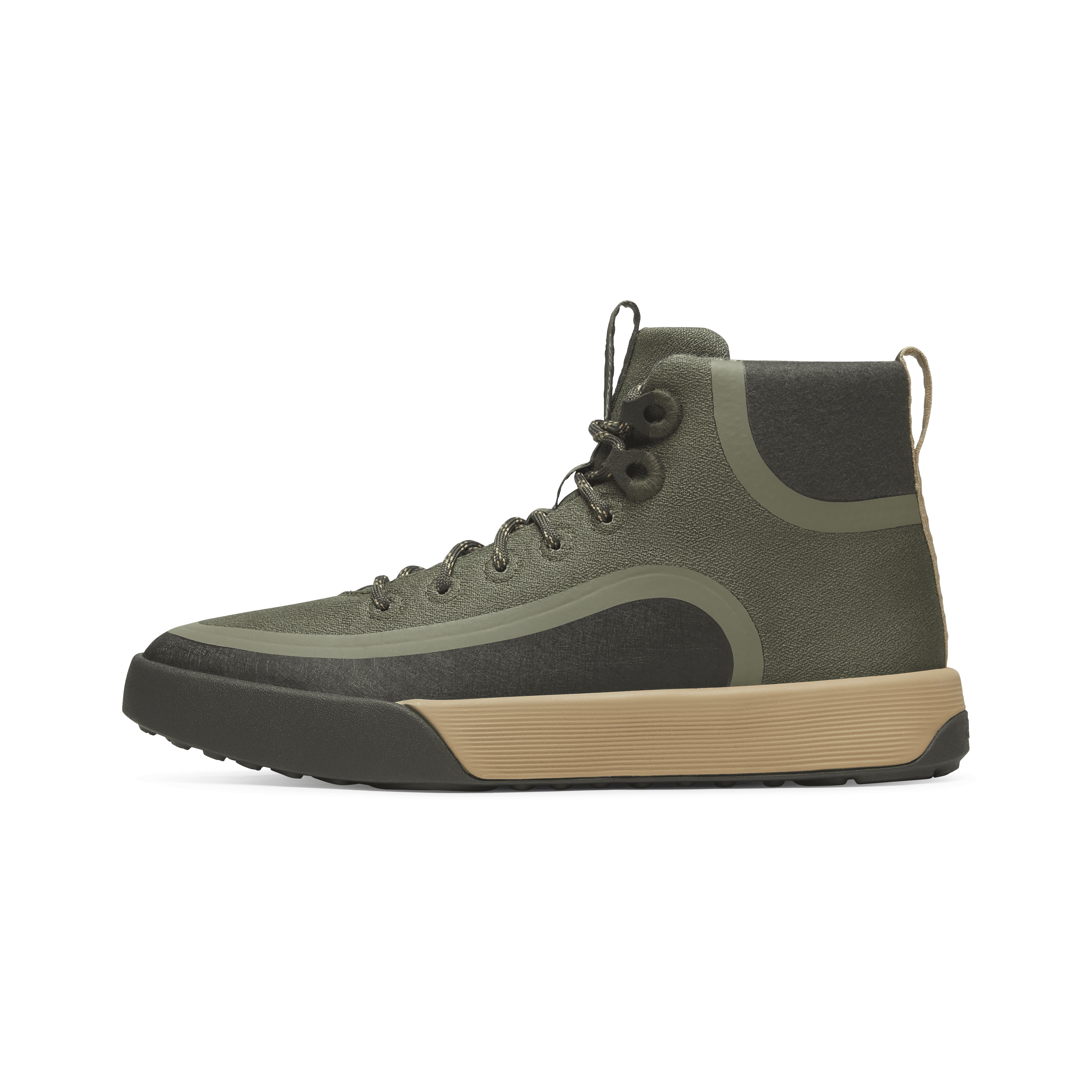 mens cruiser mid explore rustic green hazy beige sole 1