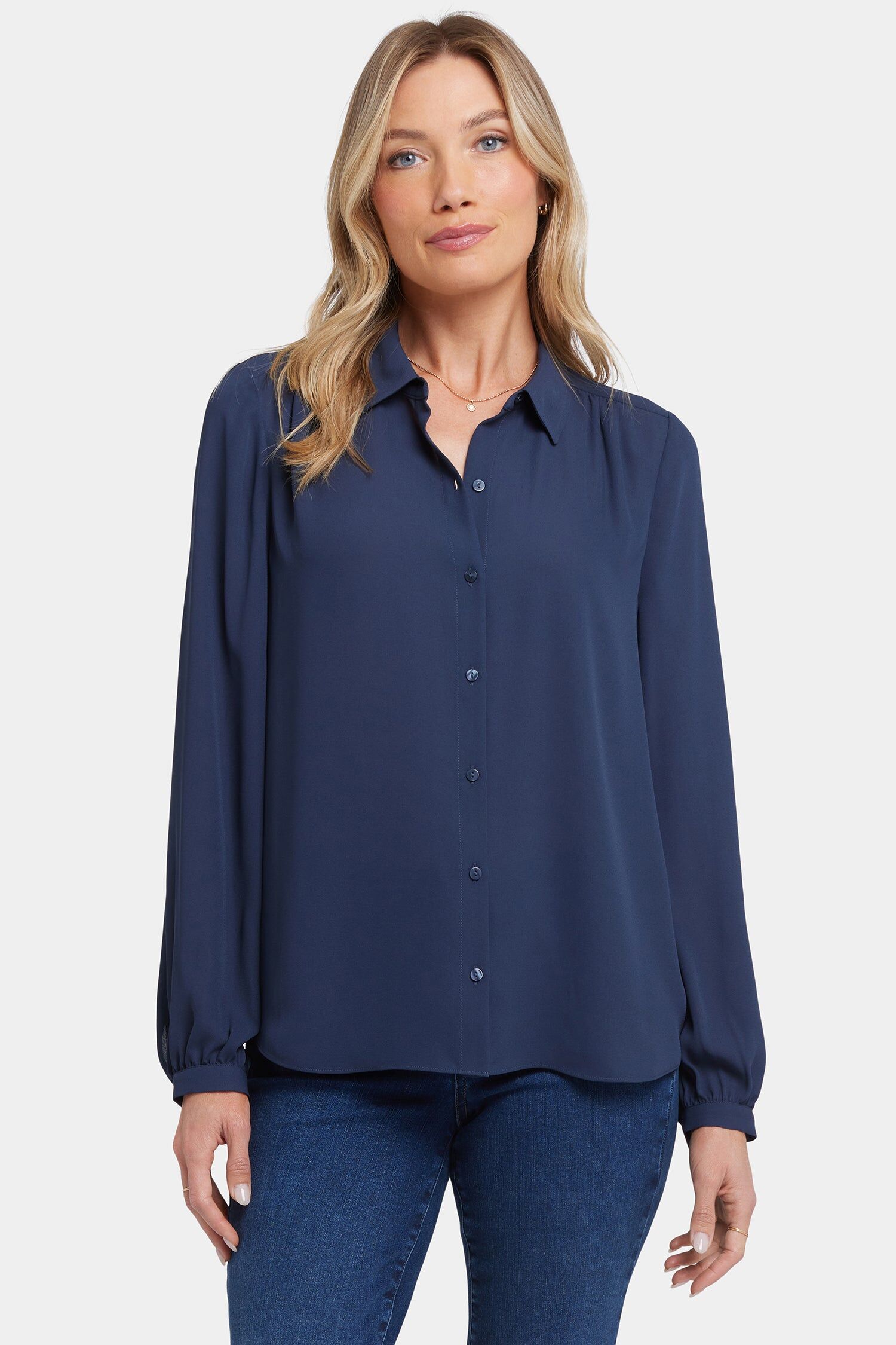 modern blouse oxford navy 1