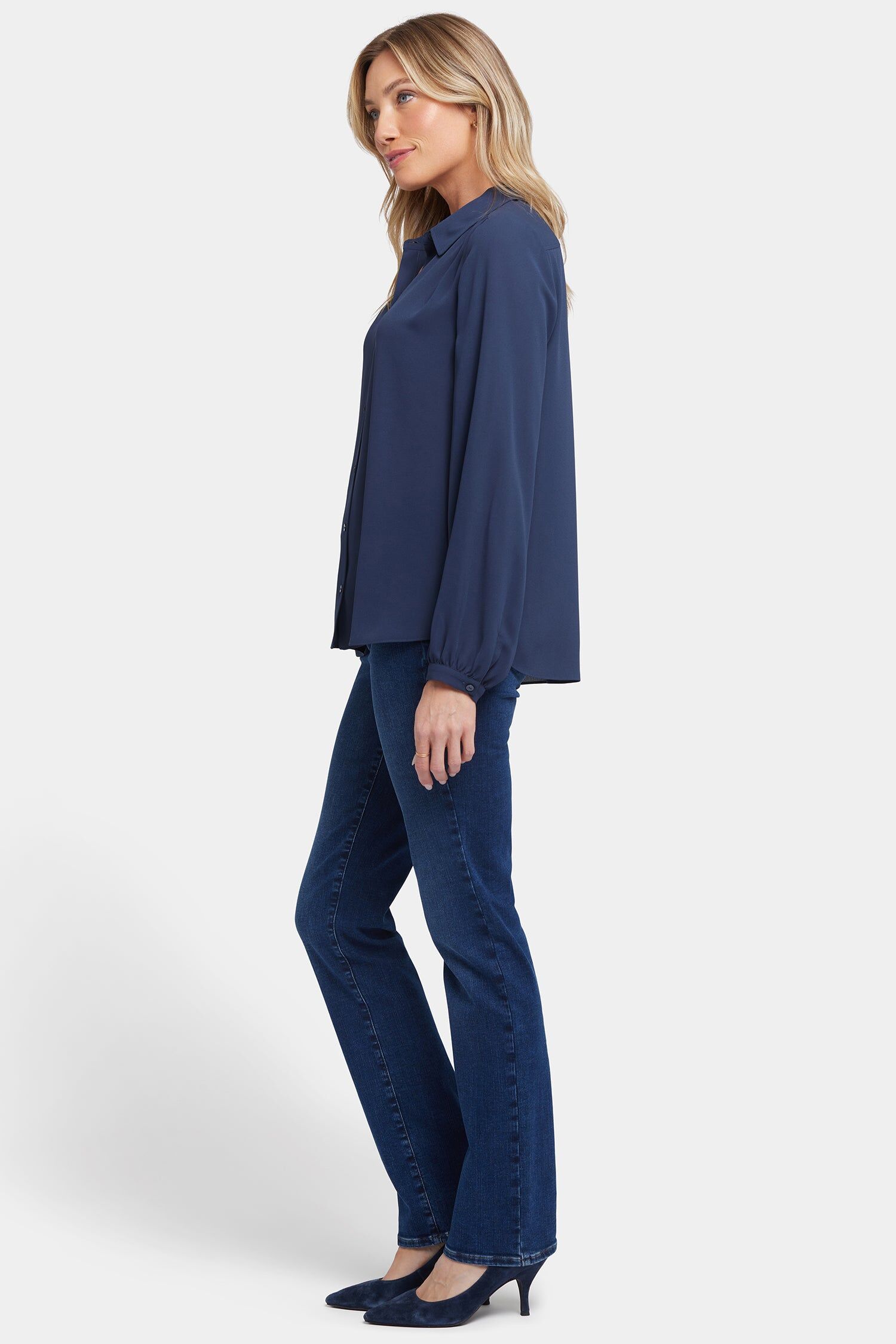 modern blouse oxford navy 3
