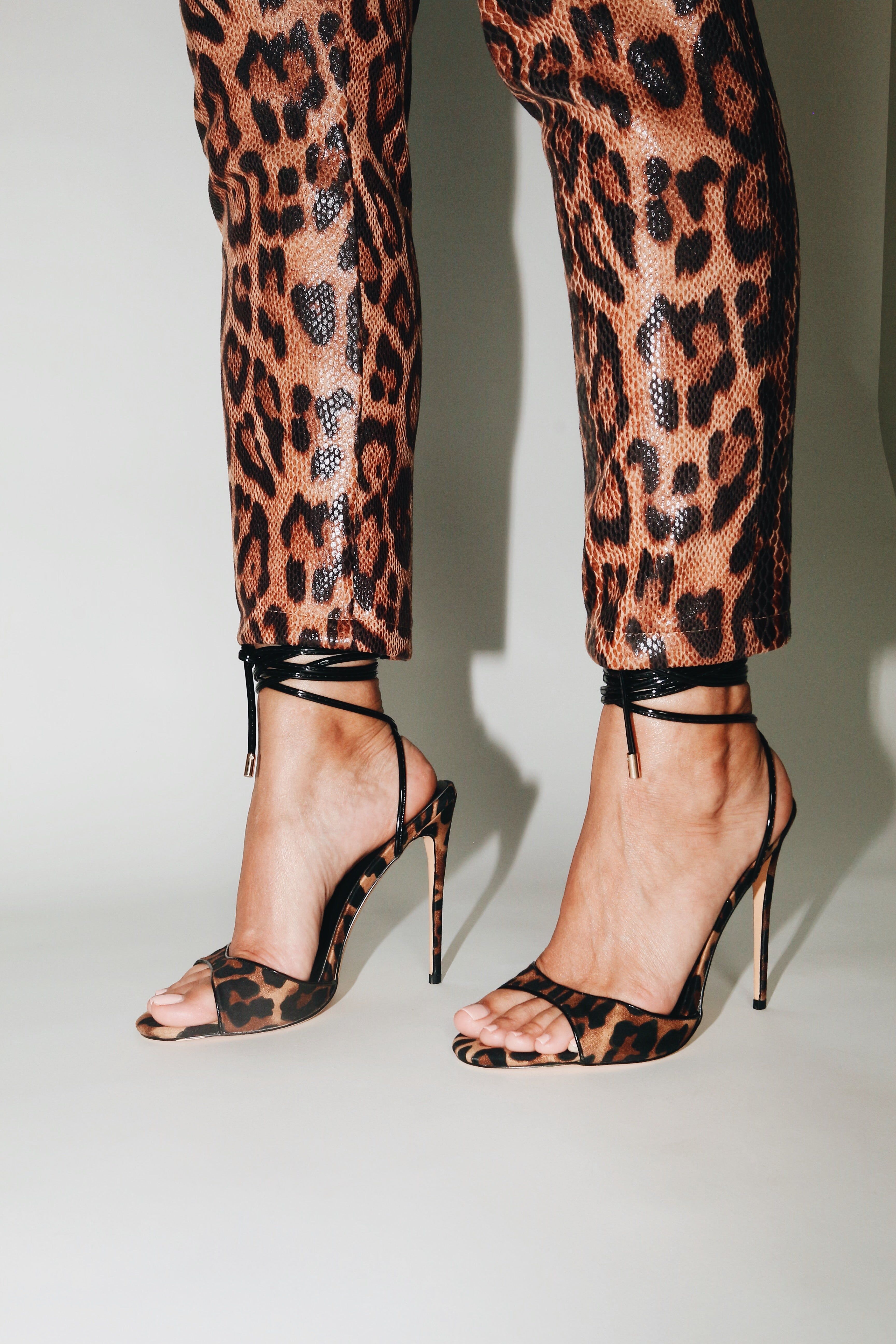 monica 100 mm leopard vegan wrap sandal heels 1