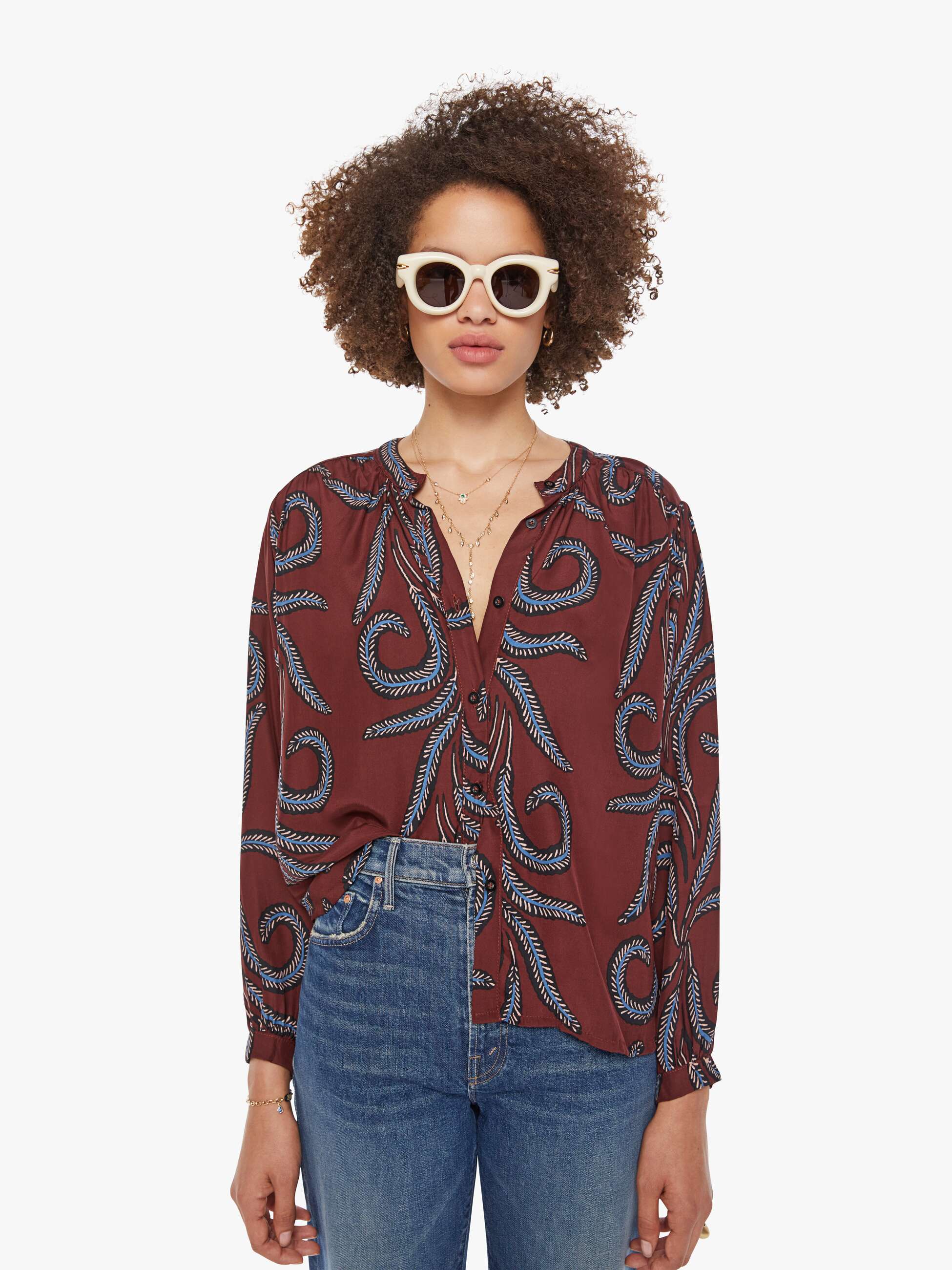 natalie martin tolan shirt feather bordeaux 1