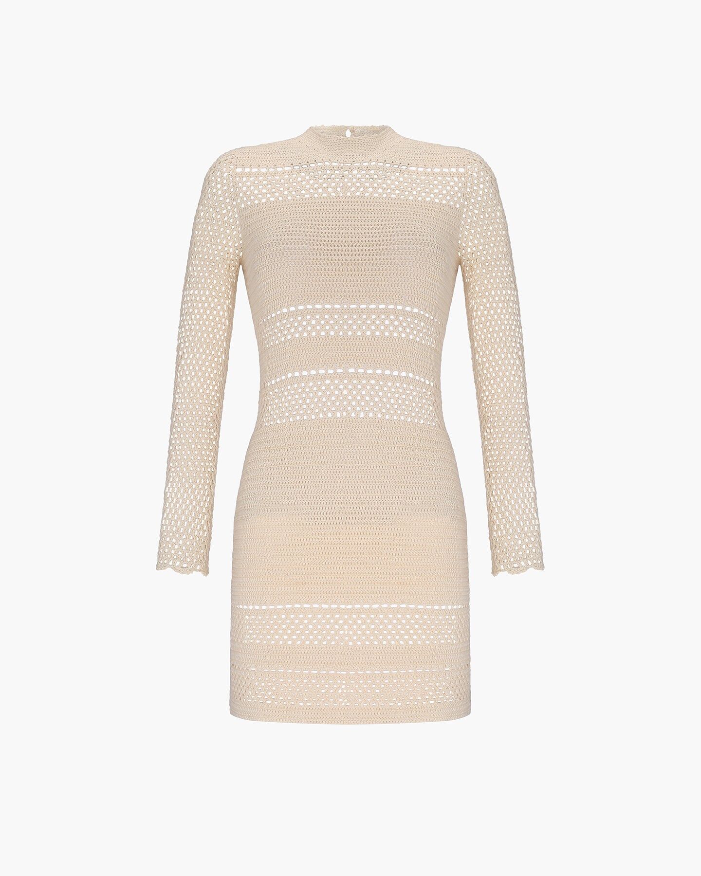 nauta crochet mini dress ivory 1
